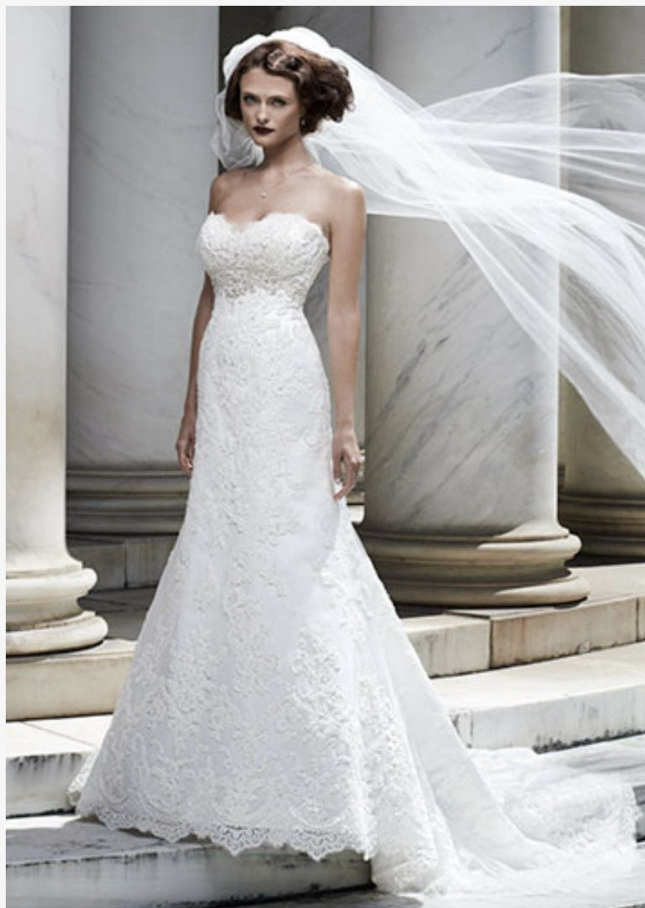 Casablanca 2072 Empire A-line Size 10 Wedding Dress