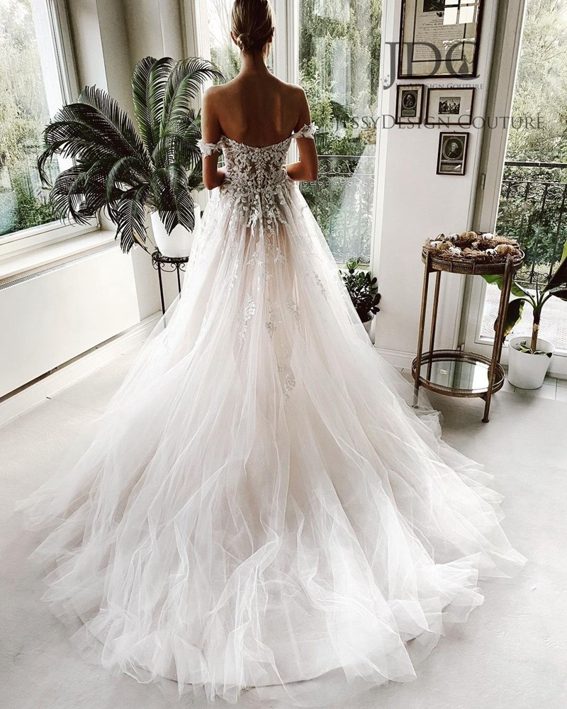 Illusion Lace Wedding Dress Bridal Gown 32-60 Plus Size Buttons Slit Beaded