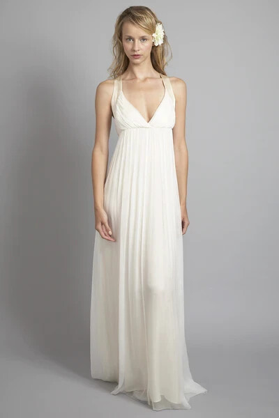 Saja Bridal HB6639 Wedding Dress Gown 4 Off-White Silk Greek Goddess BOHO Modern