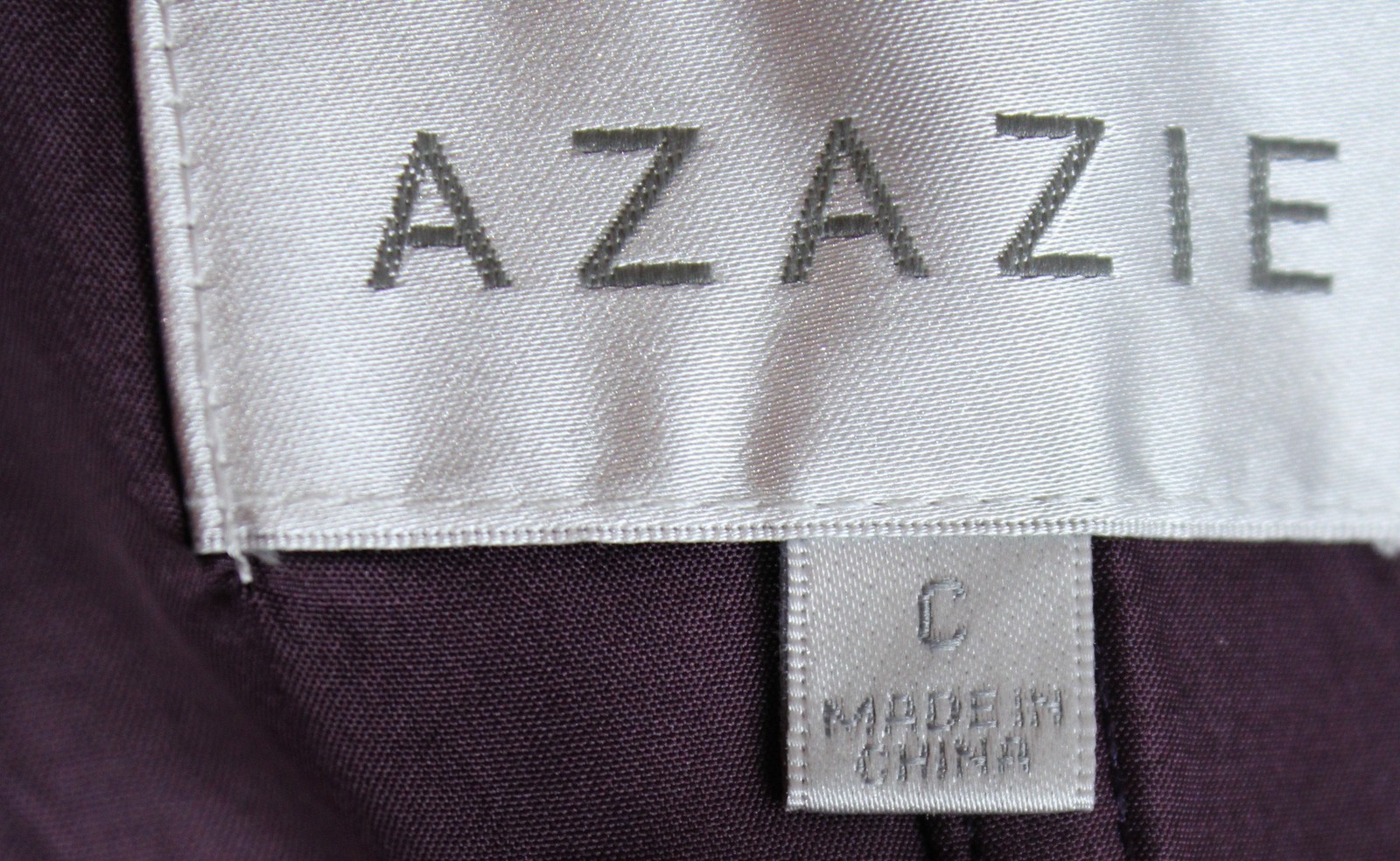 Azazie Women’s Elle A-Line W/ Pockets Metallic Satin Dress AP2 Plum Size: Custom
