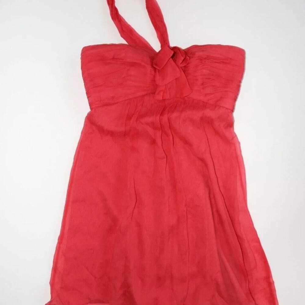Amsale 8 Salmon Silk One-Shoulder Special Occasion Dress