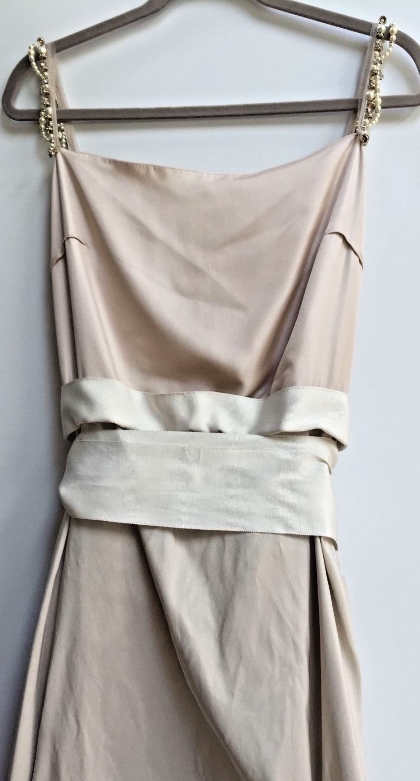 NWT LANVIN Paris $5500 Wedding Dress Ivory Silk Crystal US 12 Fr 46 Gown France