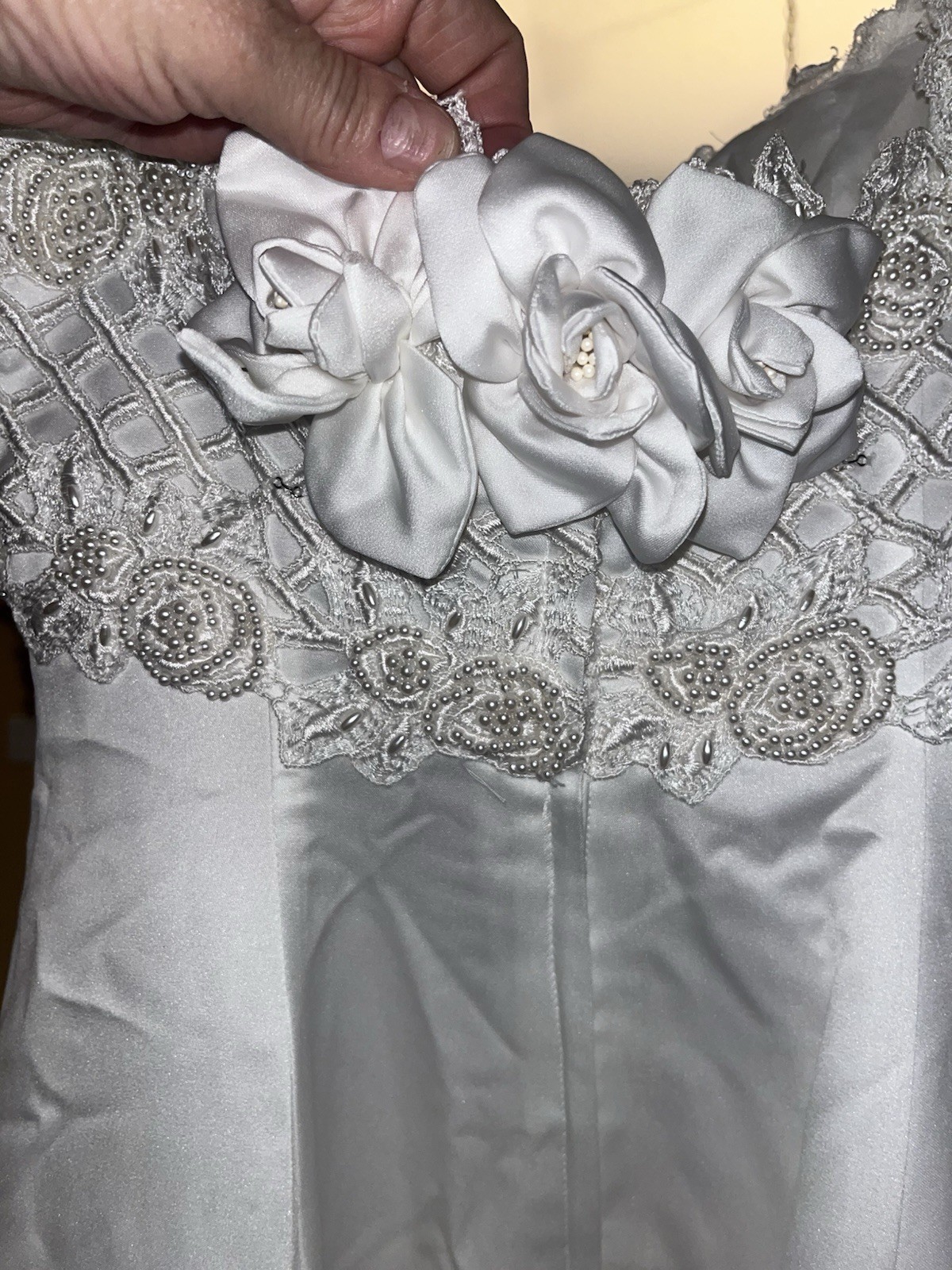 Vintage Jasmine Wedding Gown/ Dress Size 8 White Beaded Style S97S5 NWT