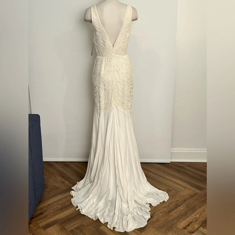 NICOLE MILLER BRIDAL WEDDING PS0004 $3500 AWH/ OFF WHITE Size 8