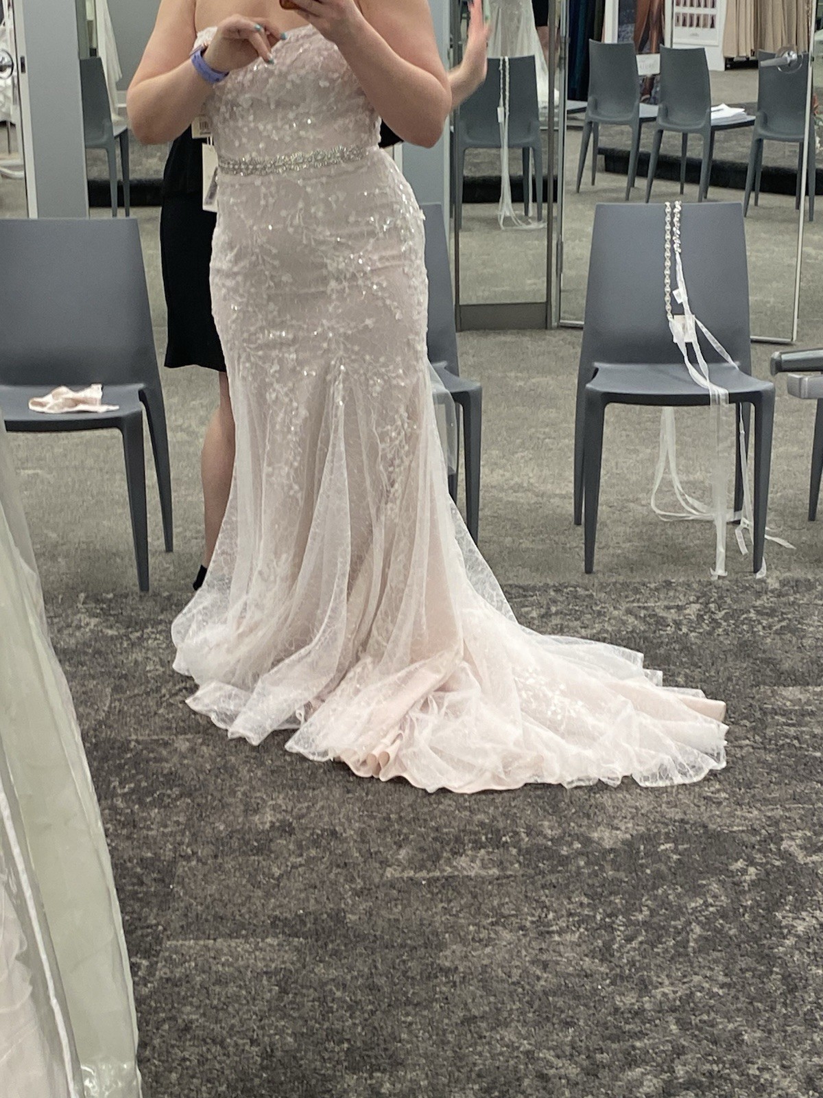 Melissa Sweet MS251259 Ivory Cashmere Strapless Mermaid Trumpet Wedding Dress 12