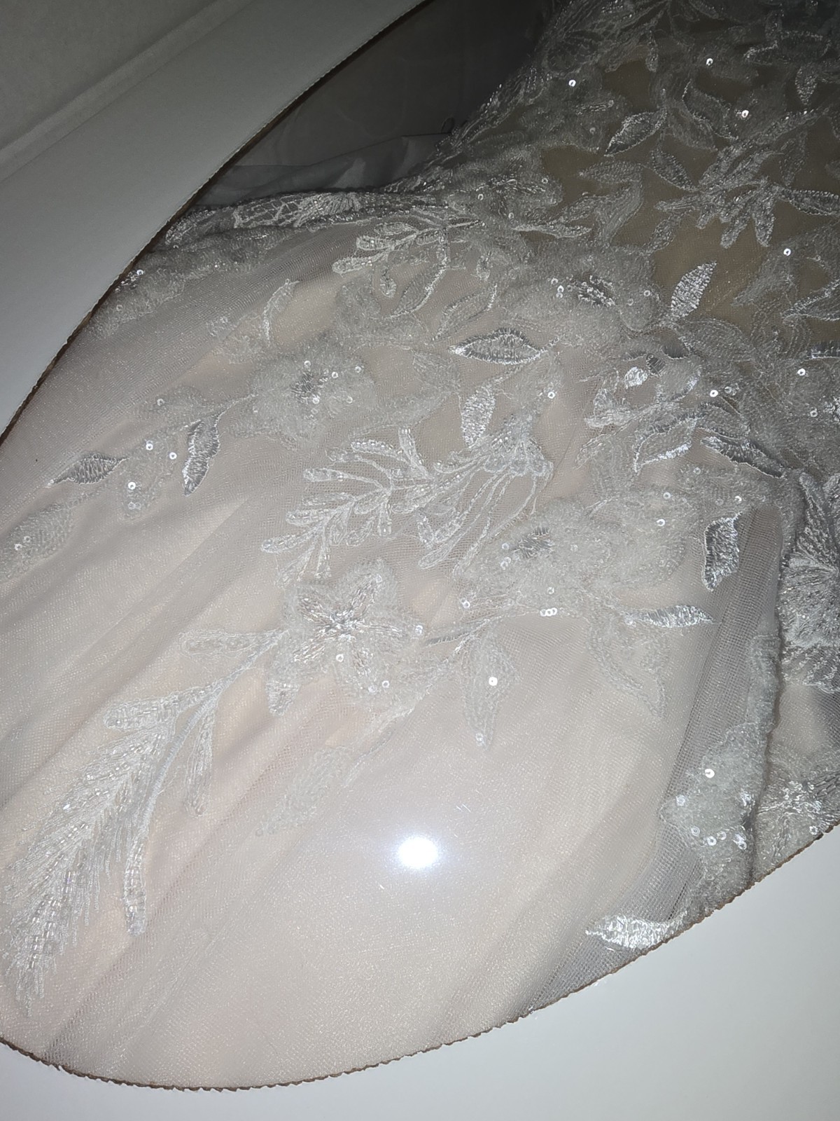 Wedding Dress Size 8 Champagne/Blush/Ivory/Nude Pre-owned Professionally Cleaned