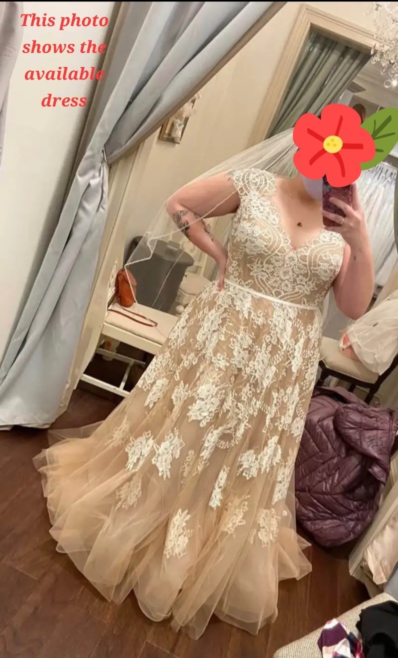 WATTERS Wedding Dress Designer NWT Aella BOHO Summer A-line 18W FLATTERING
