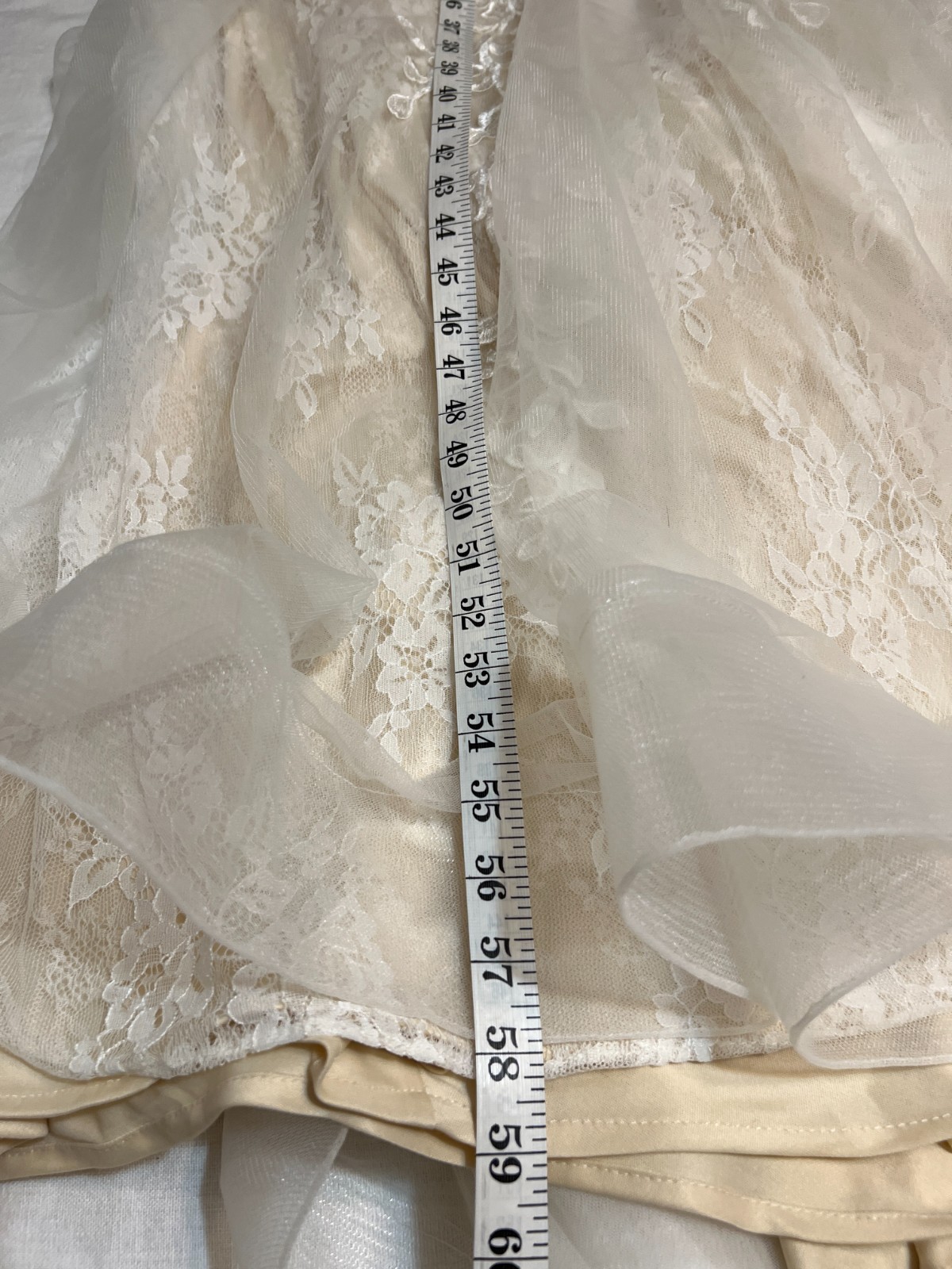 Morilee Wedding Dress Size 10 Ivory Lace Appliqué Beaded Low Back Boho Bridal