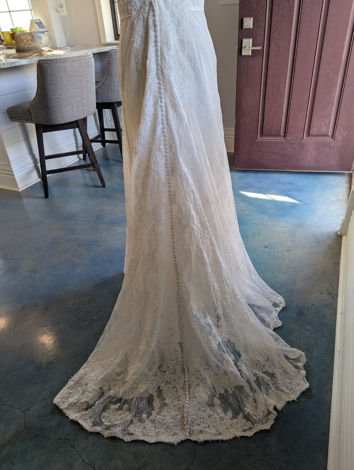 Melissa Sweet Wedding Dress,251110, Ivory, Boho Vintage Look, 12, Pads For Fill