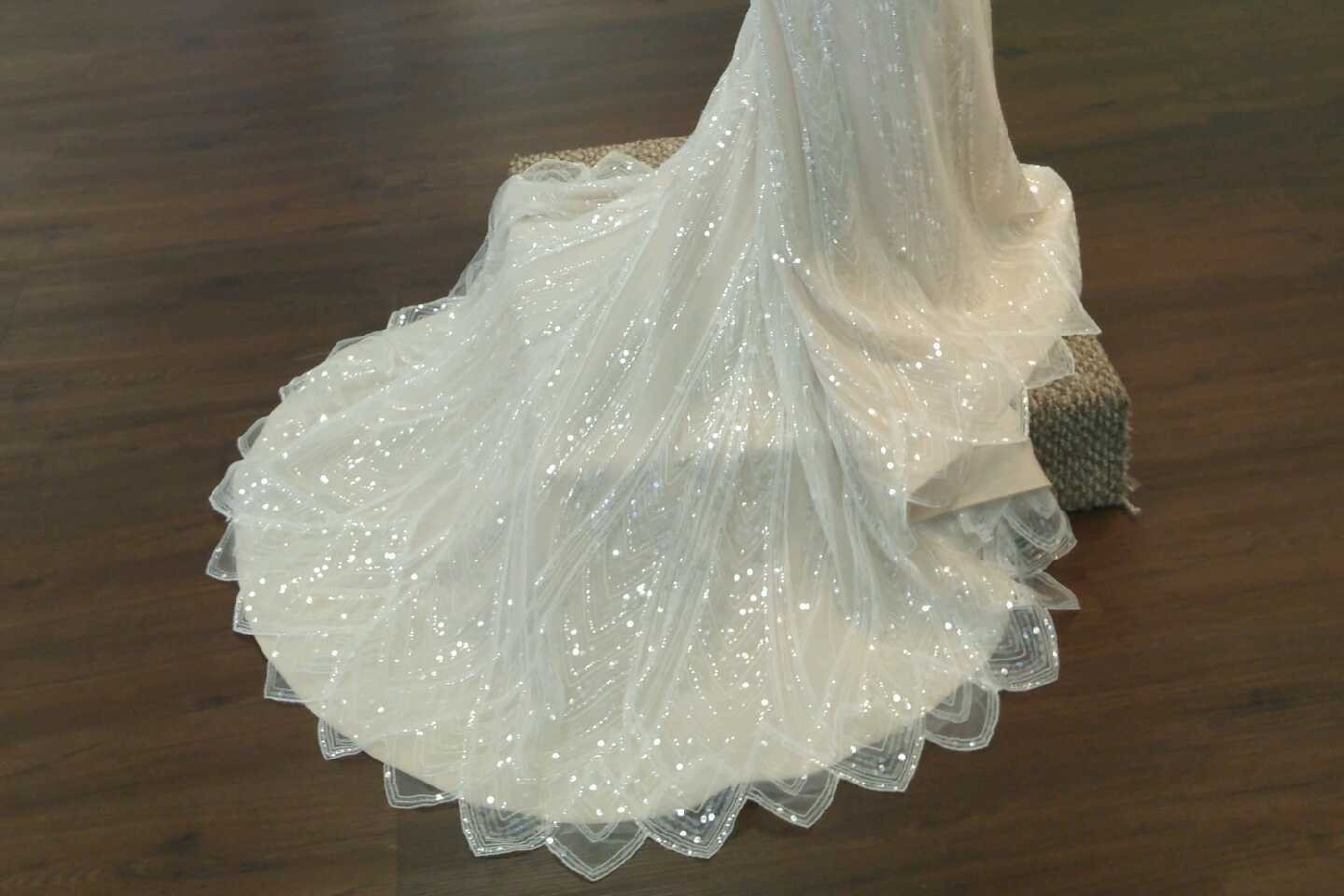 Ashley & Justin Bride – 1920s Themed Wedding Dress – Size 6 Altered-See Details
