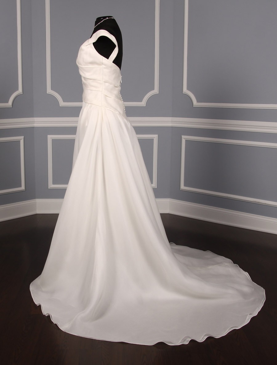 AUSTIN SCARLETT Bridal Wedding Dress Gown Charlotte Sweetheart Silk Off Shoulder
