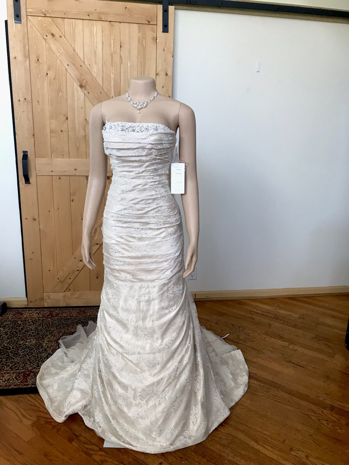 Modern & Classy Sophia tolli wedding Gown Light Gold. Size 10. NWT