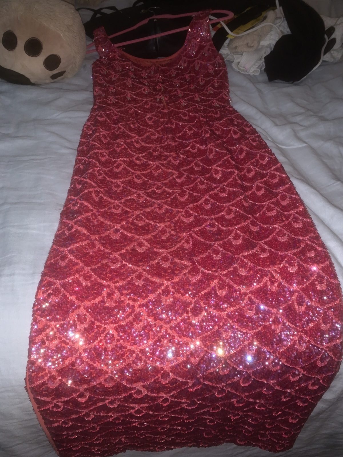 JO RO IMPORTS 1950’s Pink Floral Beaded Gown Size 8