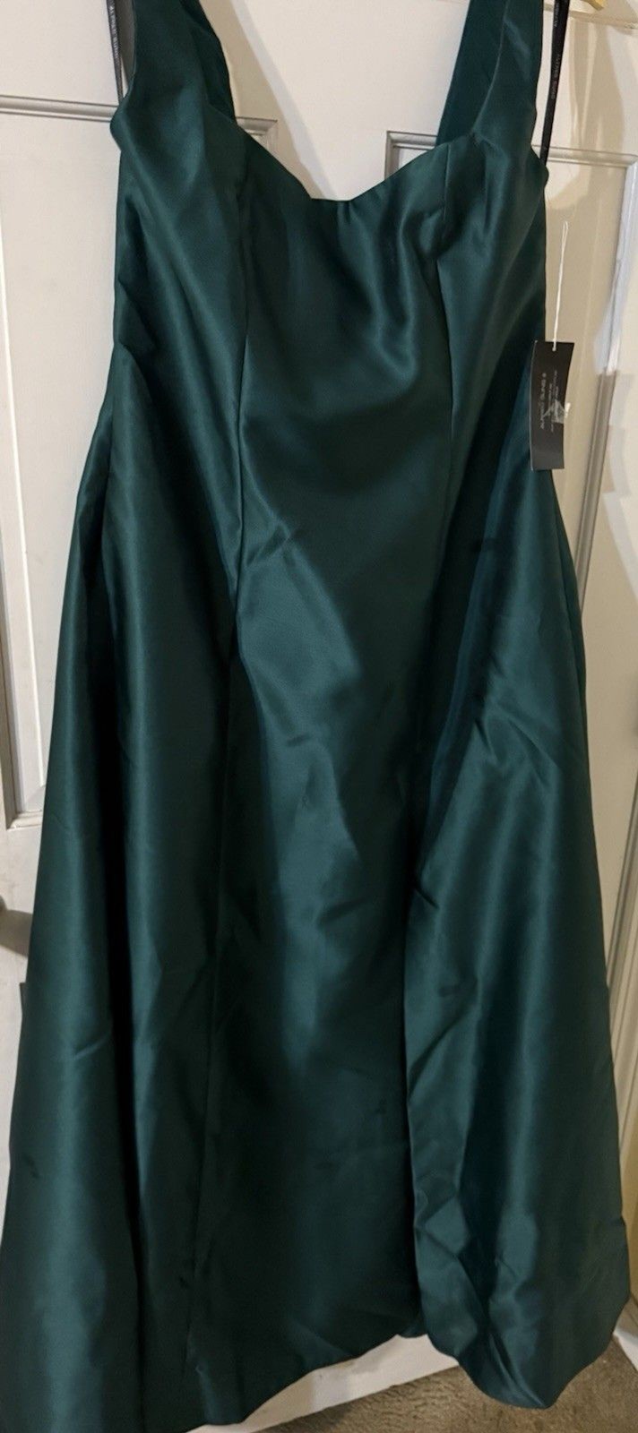 Alfred Sung Satin Square Neck Princess Line Gown Size 14