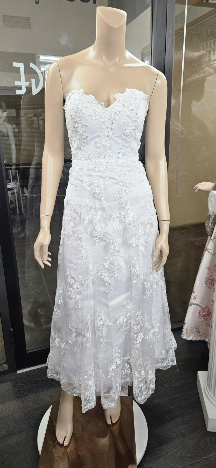 Unbranded White Sweetheart neckline Lace casual Wedding Dress sz 6