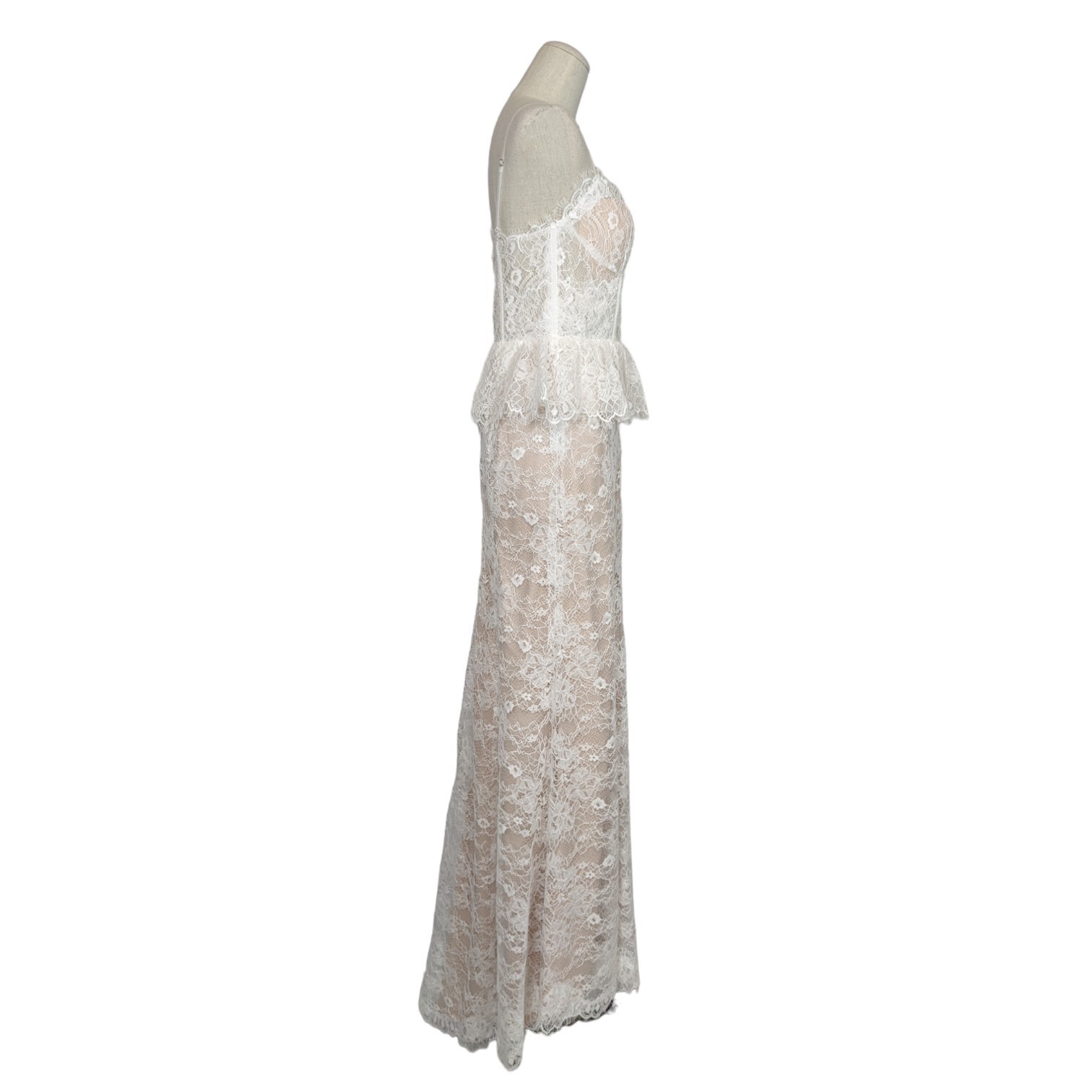 NWT by Watters Marmelade Illusion Lace Wedding Dress White Sz 4