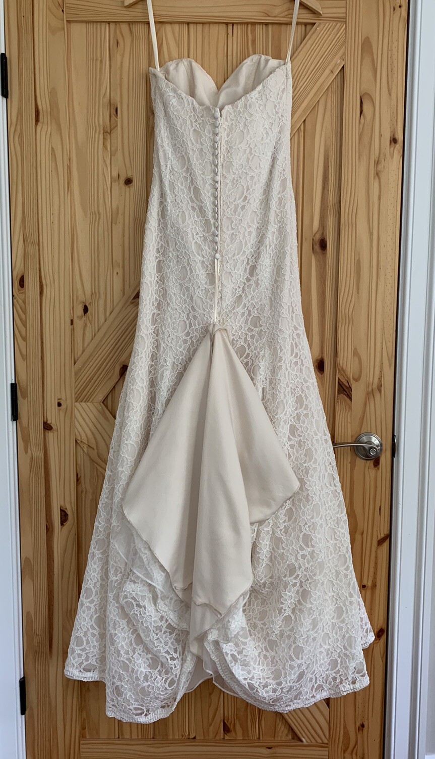 Morilee Madeline Gardner Wedding Dress 19822 Ivory Lace Strapless Back Buttons 8