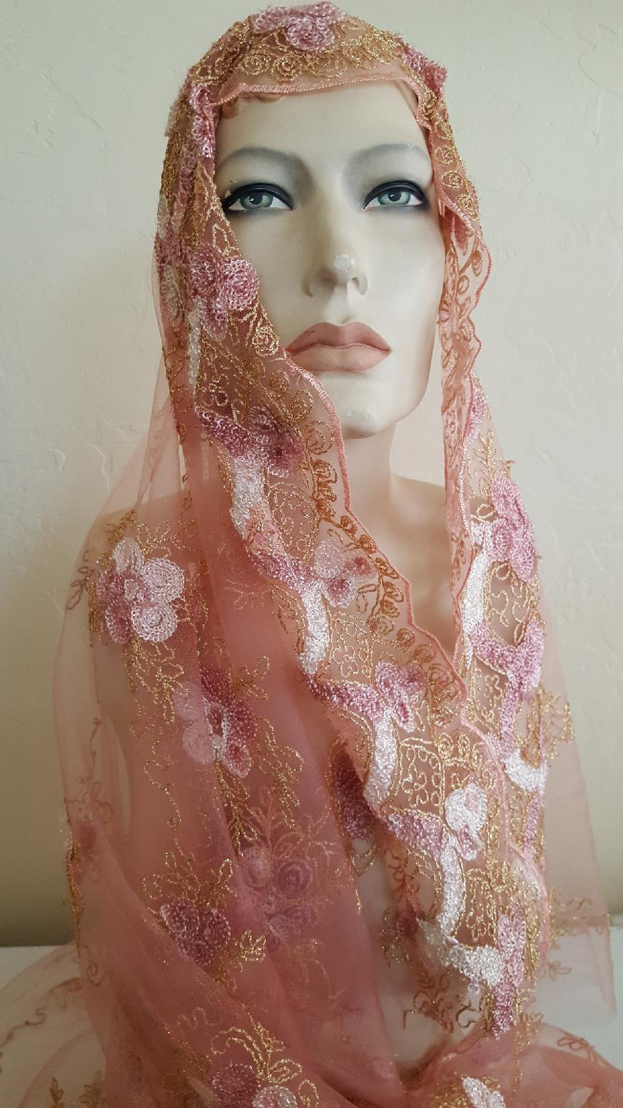 Blush Pink & White Corded Lace Sweetheart Corset Saree Sari Wedding Bridal Gown
