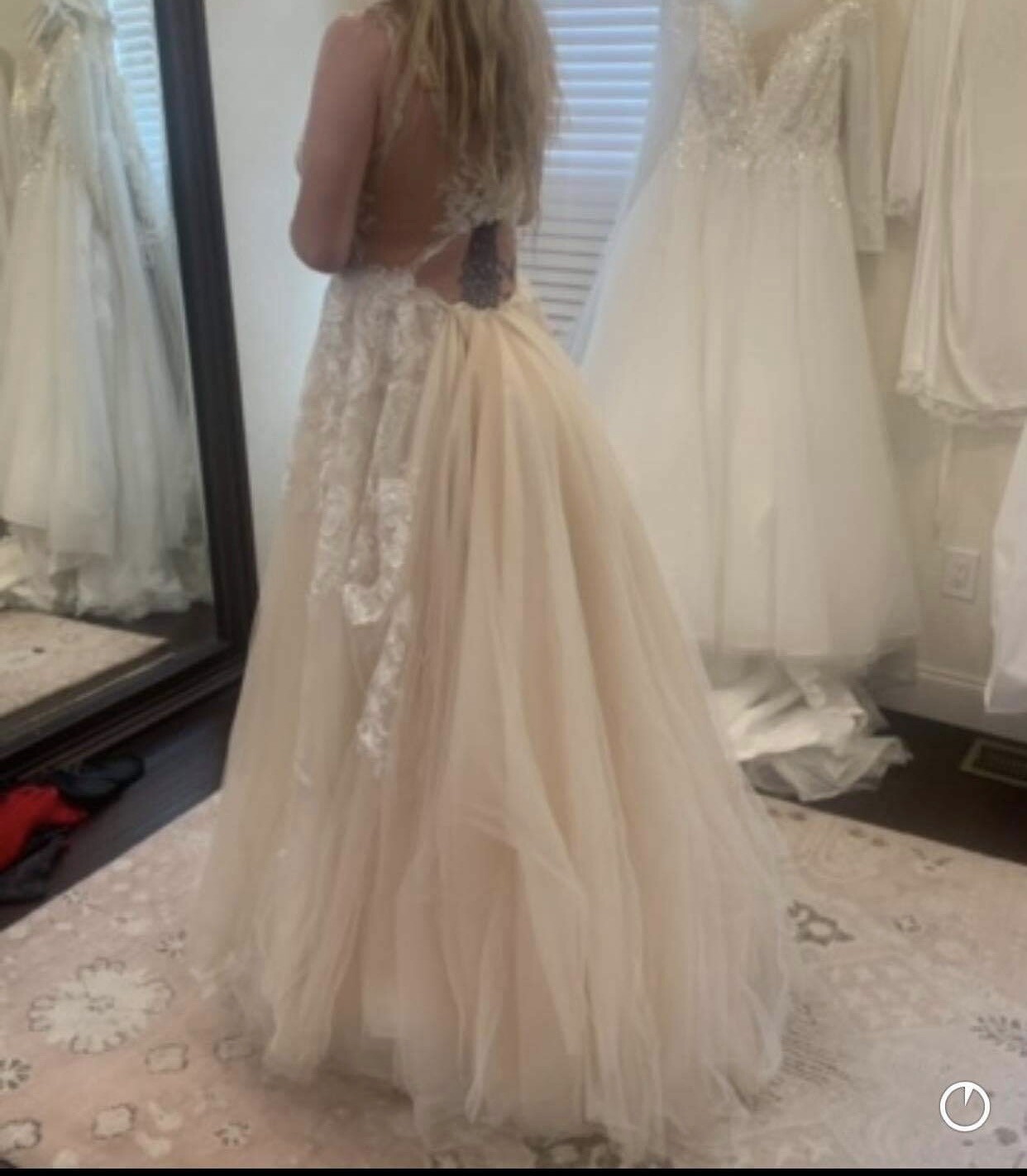 Gorgeous Custom Blush Wedding Dress Sz 12/14