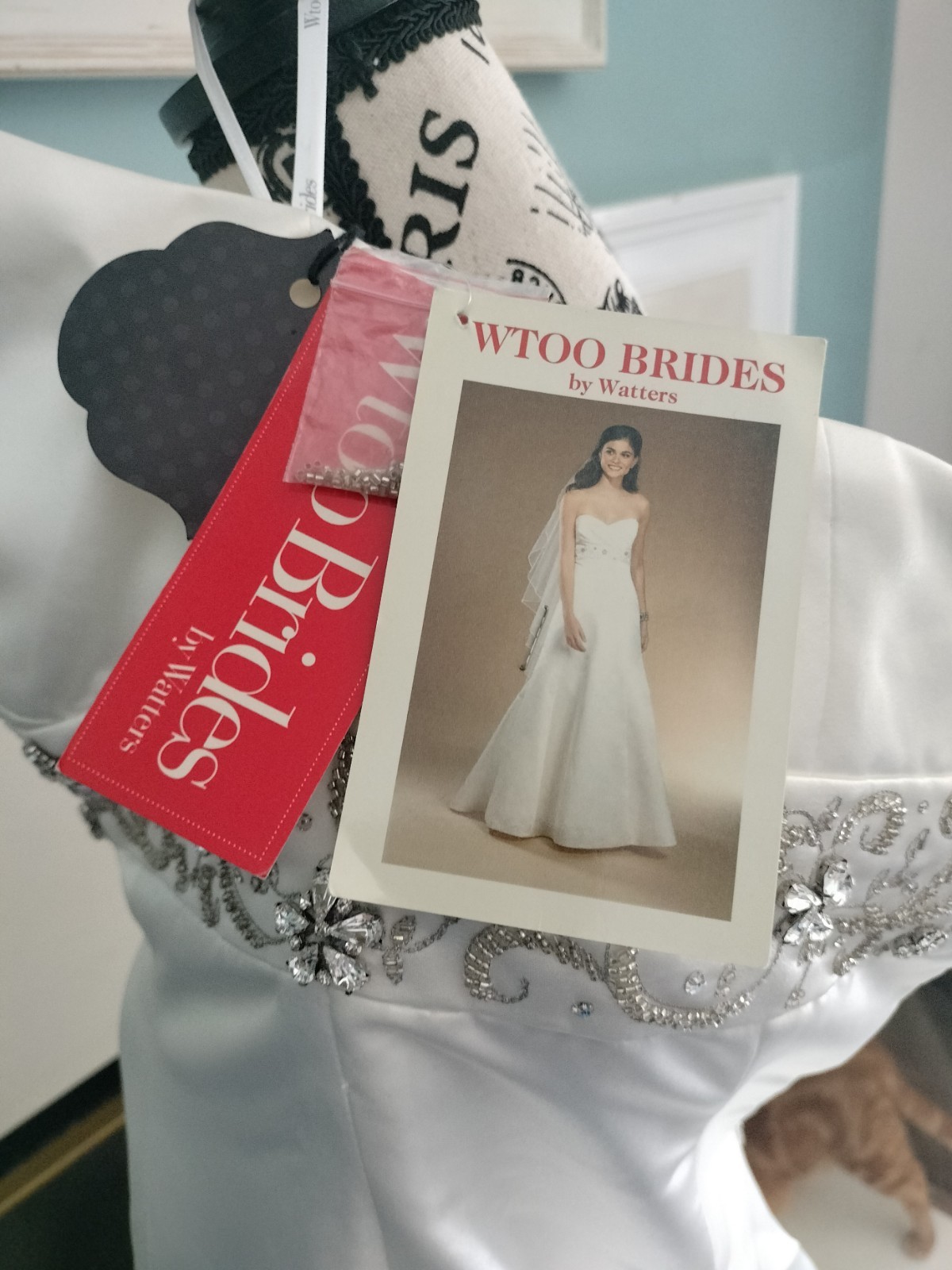Wtoo Brides by Watters Strapless Wedding Gown Size 10 NWT Beaded Waist Ivory