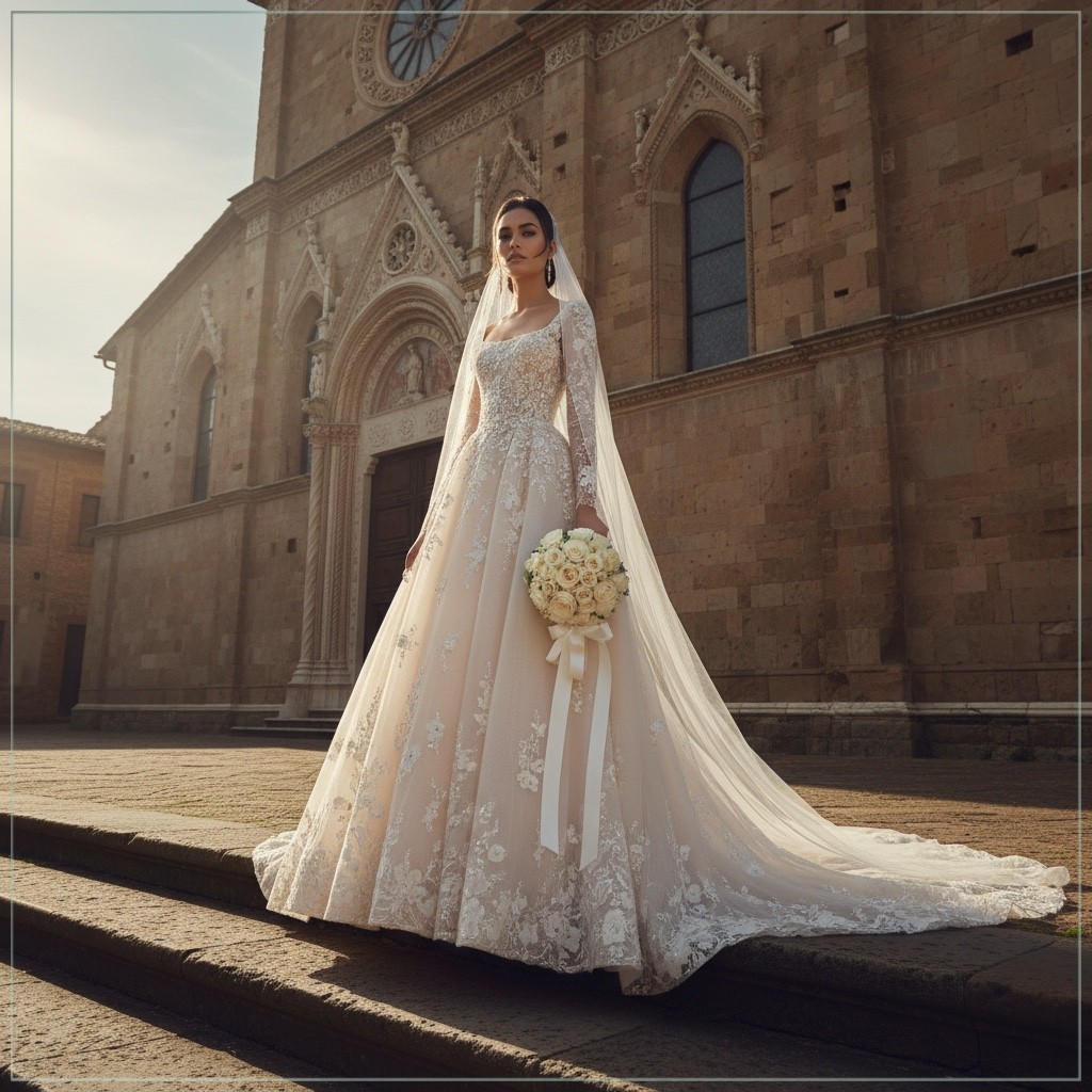 $21,750 Saiid Kobeisy Beaded Crystal Pearl Embellished Tulle Runway Bridal Gown