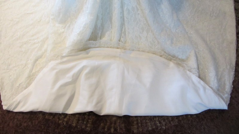 LA SPOSA Gladiolo LACE sleeveless halter WEDDING DRESS beaded gown size 8 NEW
