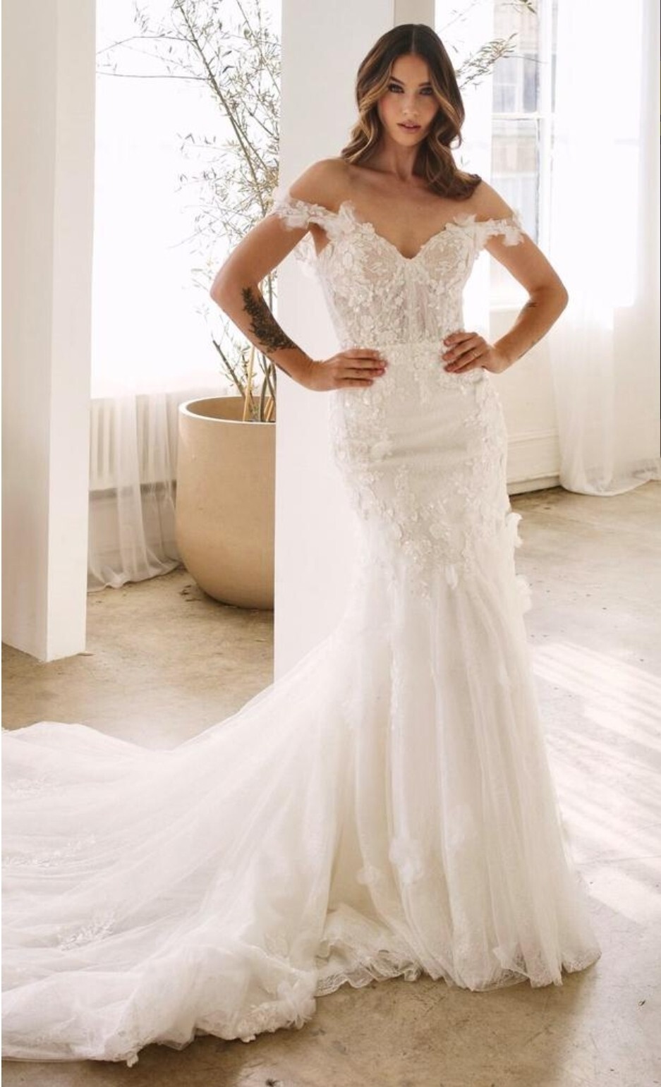 ✅️New With Tags! Size 10 Martina Liana Wedding Dress ML 1612 Ivory Colored