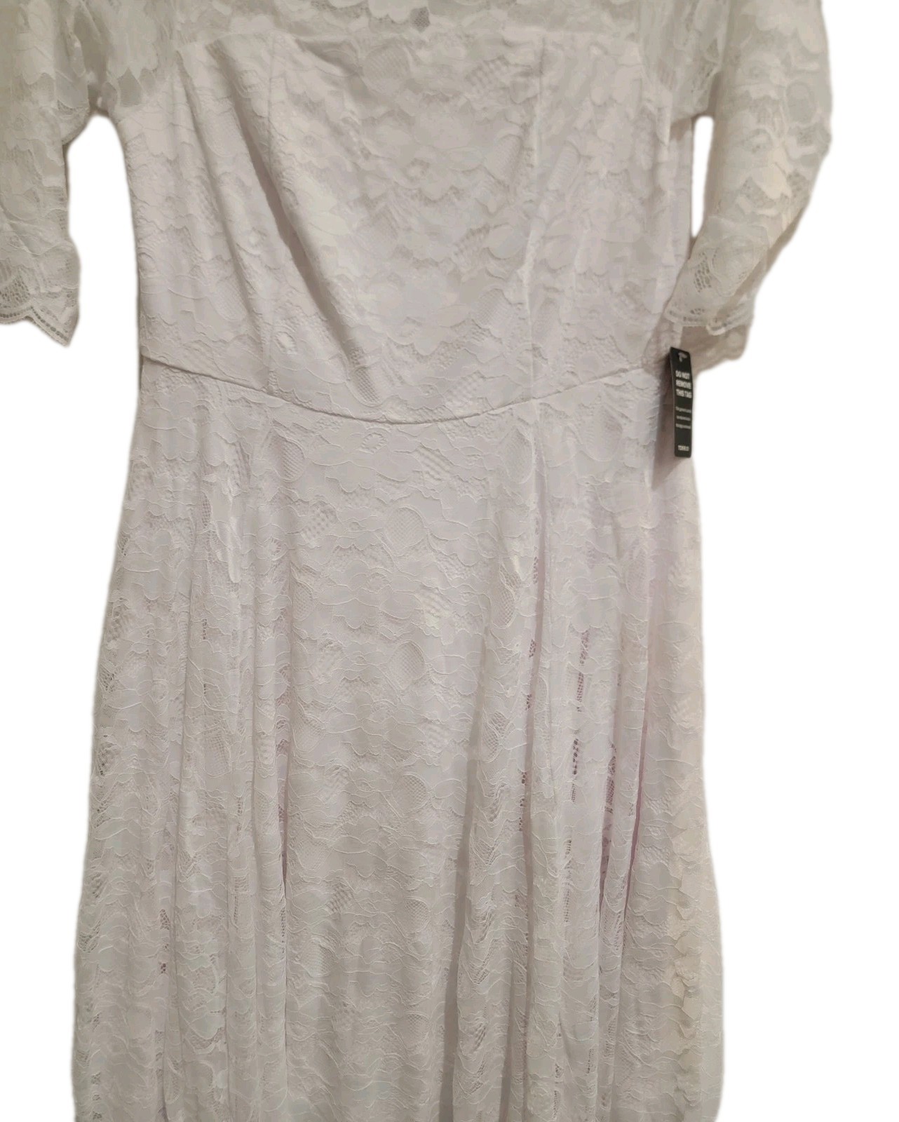 Torrid Ever After White Lace Off-Shoulder A-Line Wedding Dress Size 14 1X