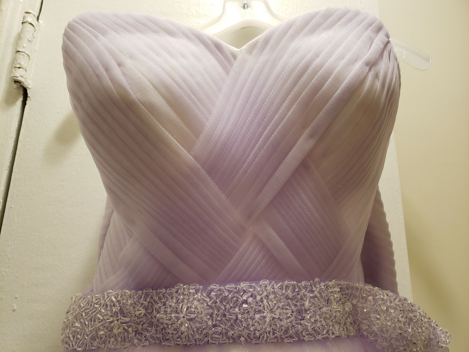 Wedding Dress A-Line Bridal Lace Adjustable Size Back Sleeveless Corset Purple