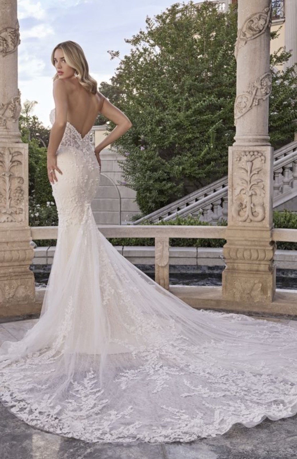 wedding dress casablanca 2507 size 12 ivory nude