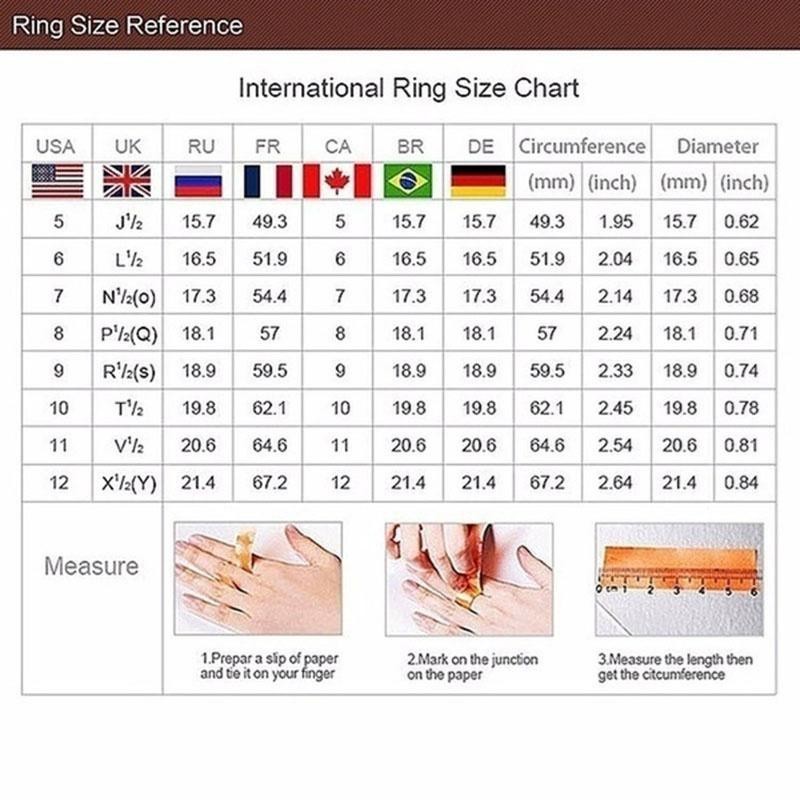 Silver Engagement Ring Women White Zircon Bridal Wedding Anniversary Jewelry