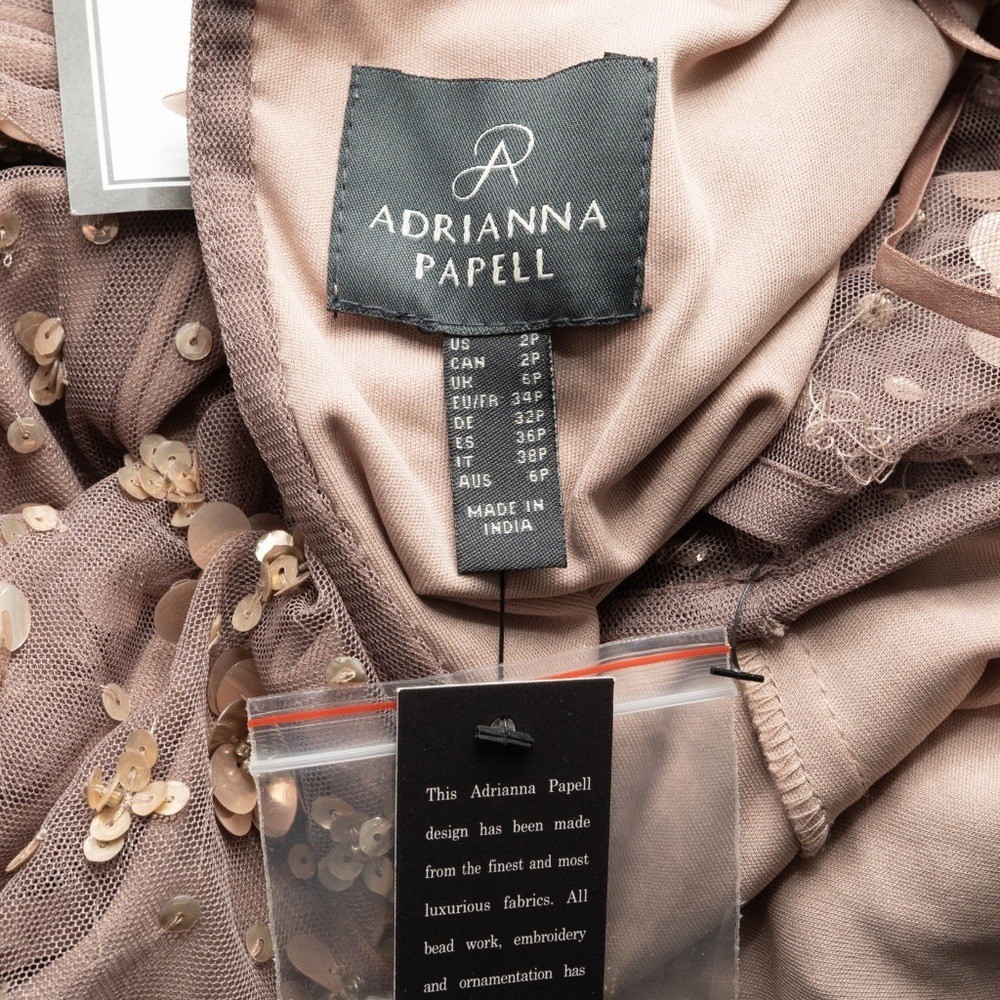 Adrianna Papell – Petite 3D Embellished Blouson Gown