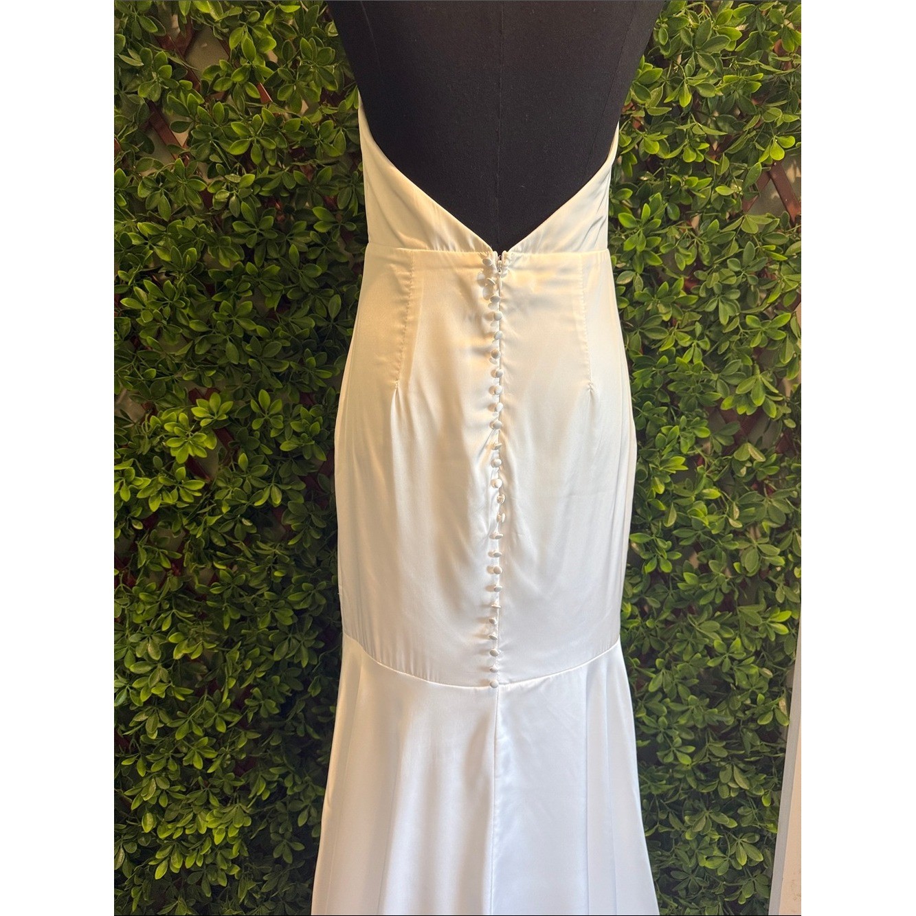 Eternity Together White Satin Halter Mermaid Maxi Dress