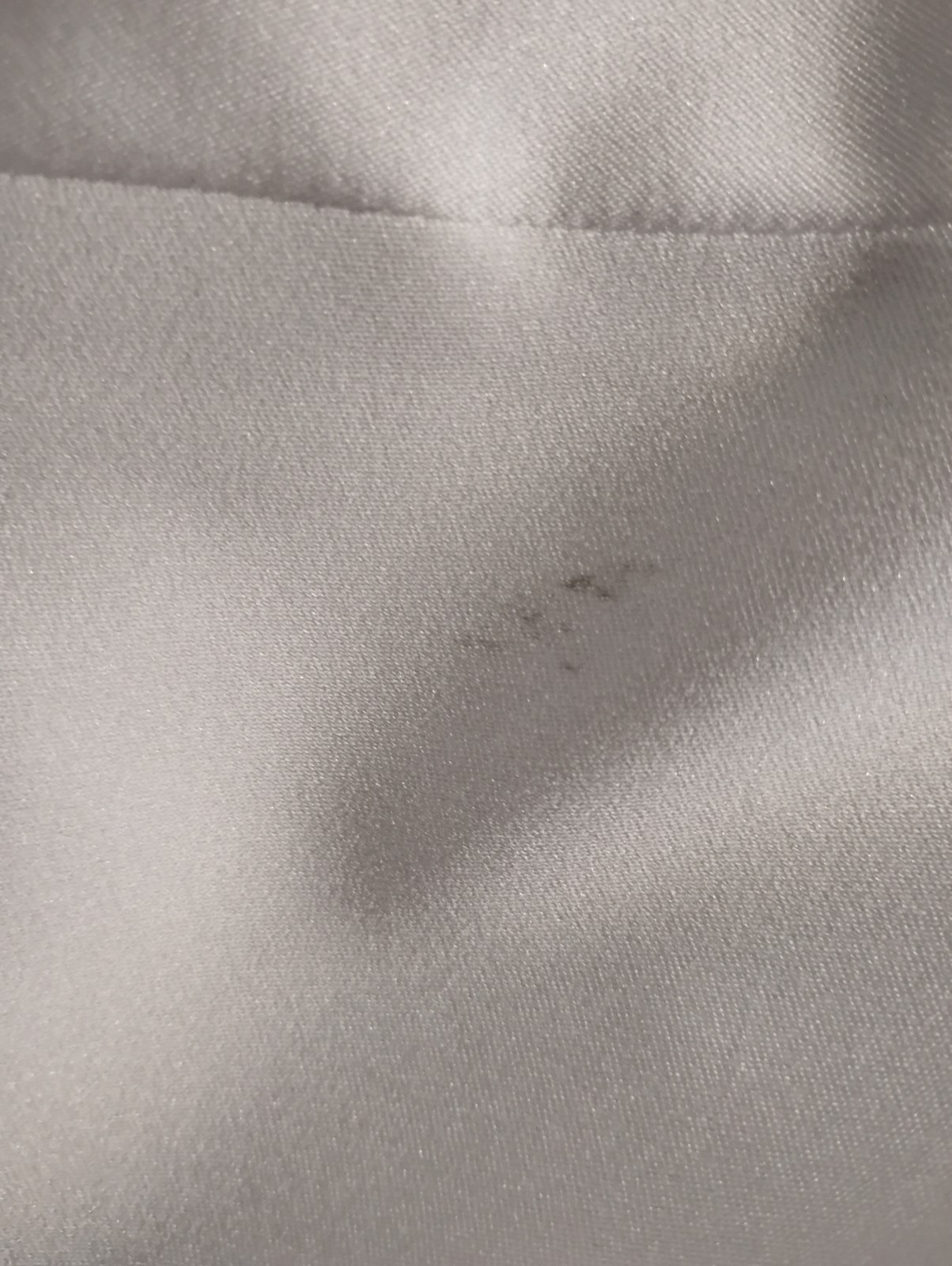 White Short Sleeve Wedding Gown Sz L Train High Neck