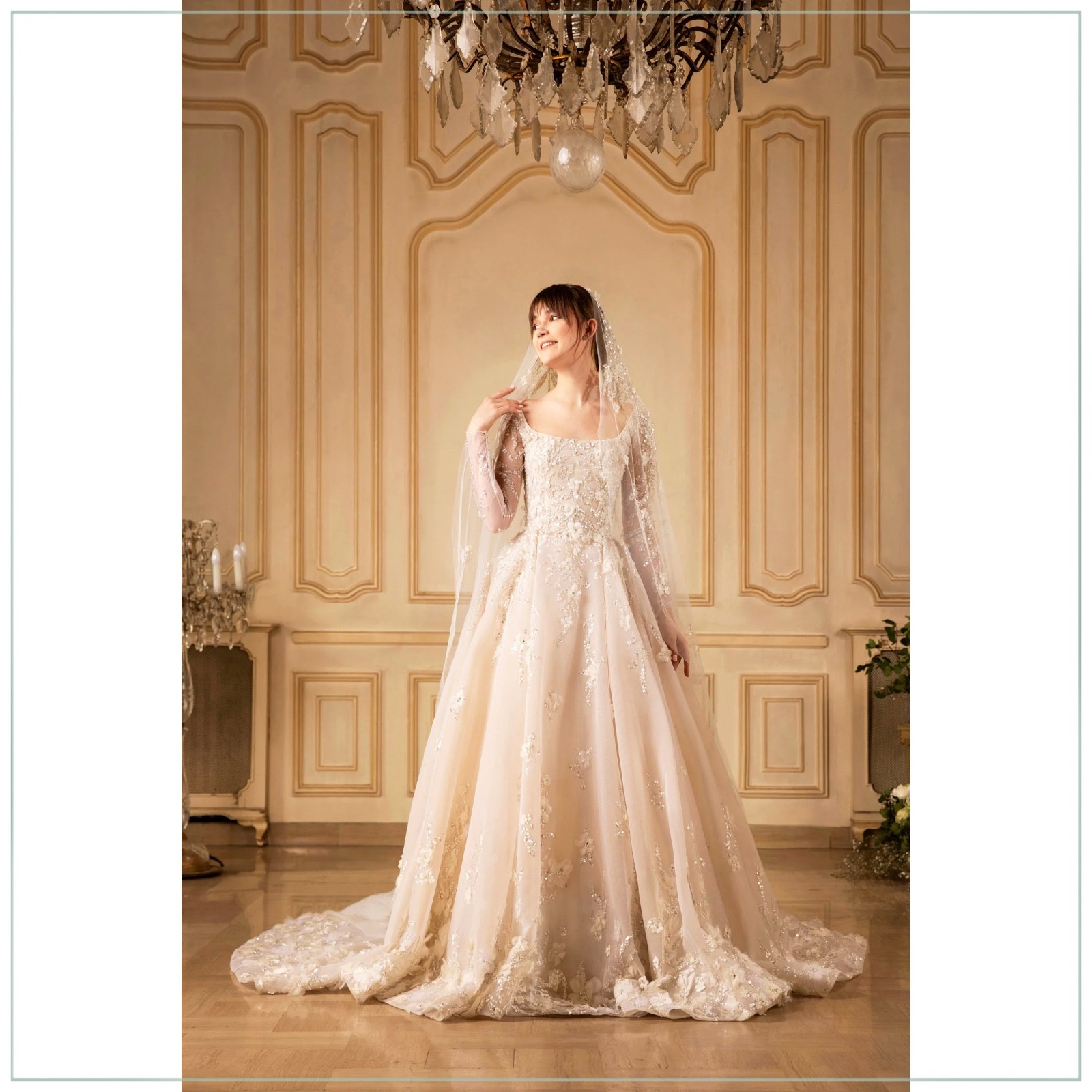 $21,750 Saiid Kobeisy Beaded Crystal Pearl Embellished Tulle Runway Bridal Gown