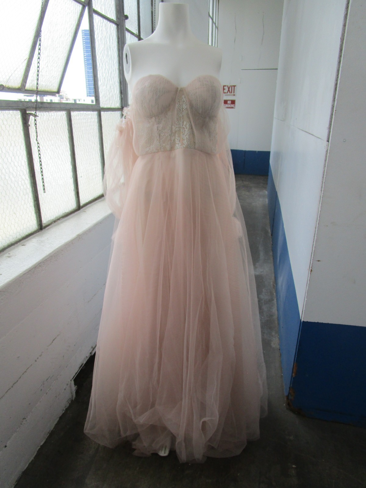 Angelina Androsova Bridal dress GOWN~Princess QUEEN~ TULL~ puff sleeve Couture S