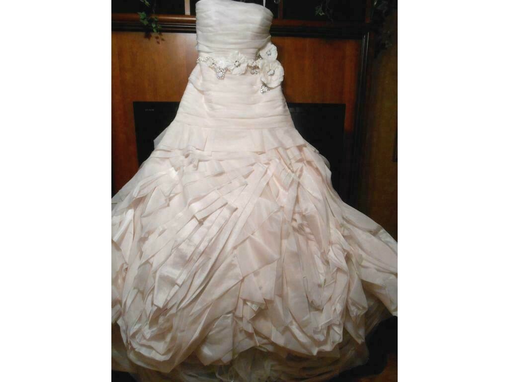 Forever Yours 4985 BRAND NEW Bridal gown Wedding Dress Fit & Flare Blush 8