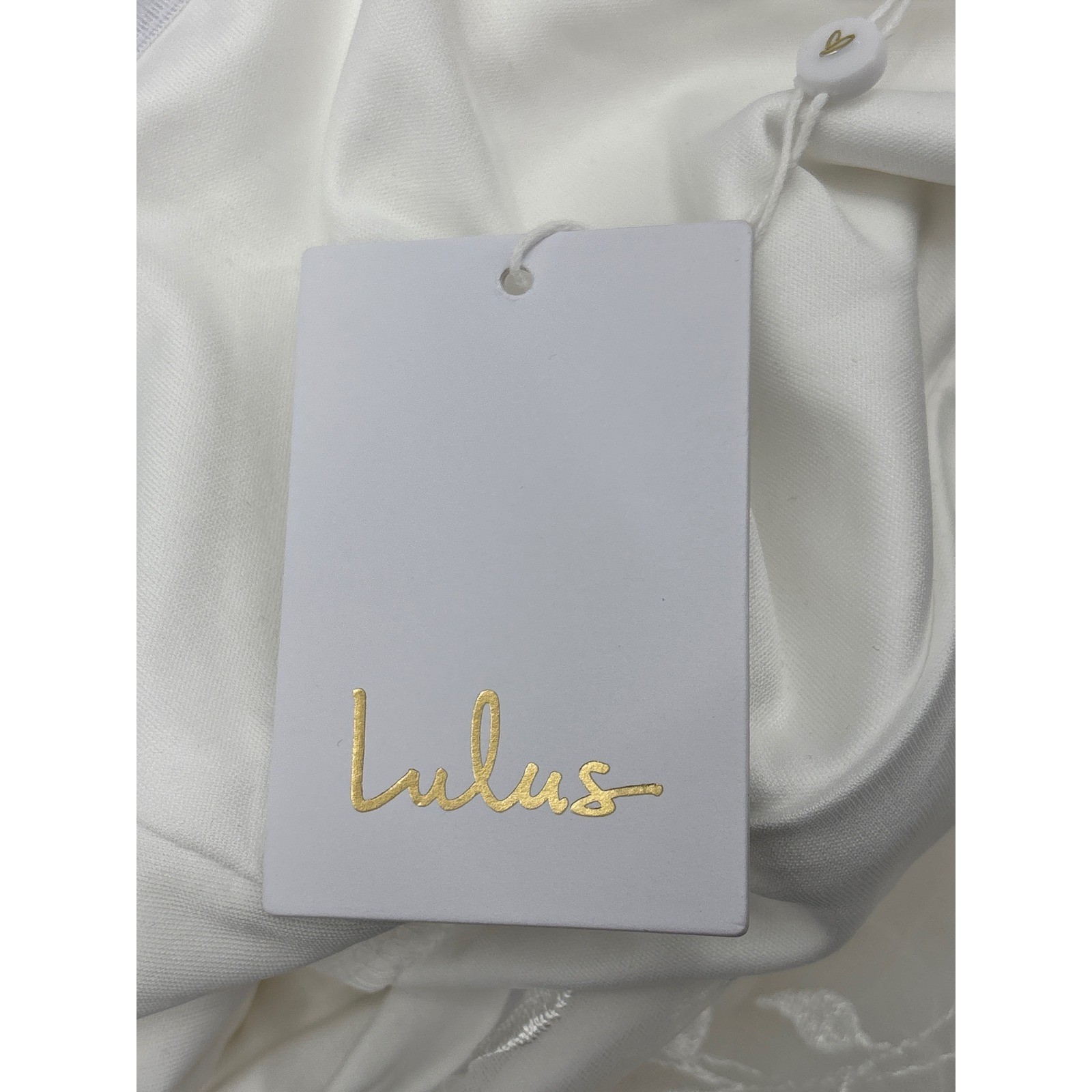 Lulus Beloved Beginning White Off Shoulder Lace Bodice Wedding Dress Maxi Sze XS