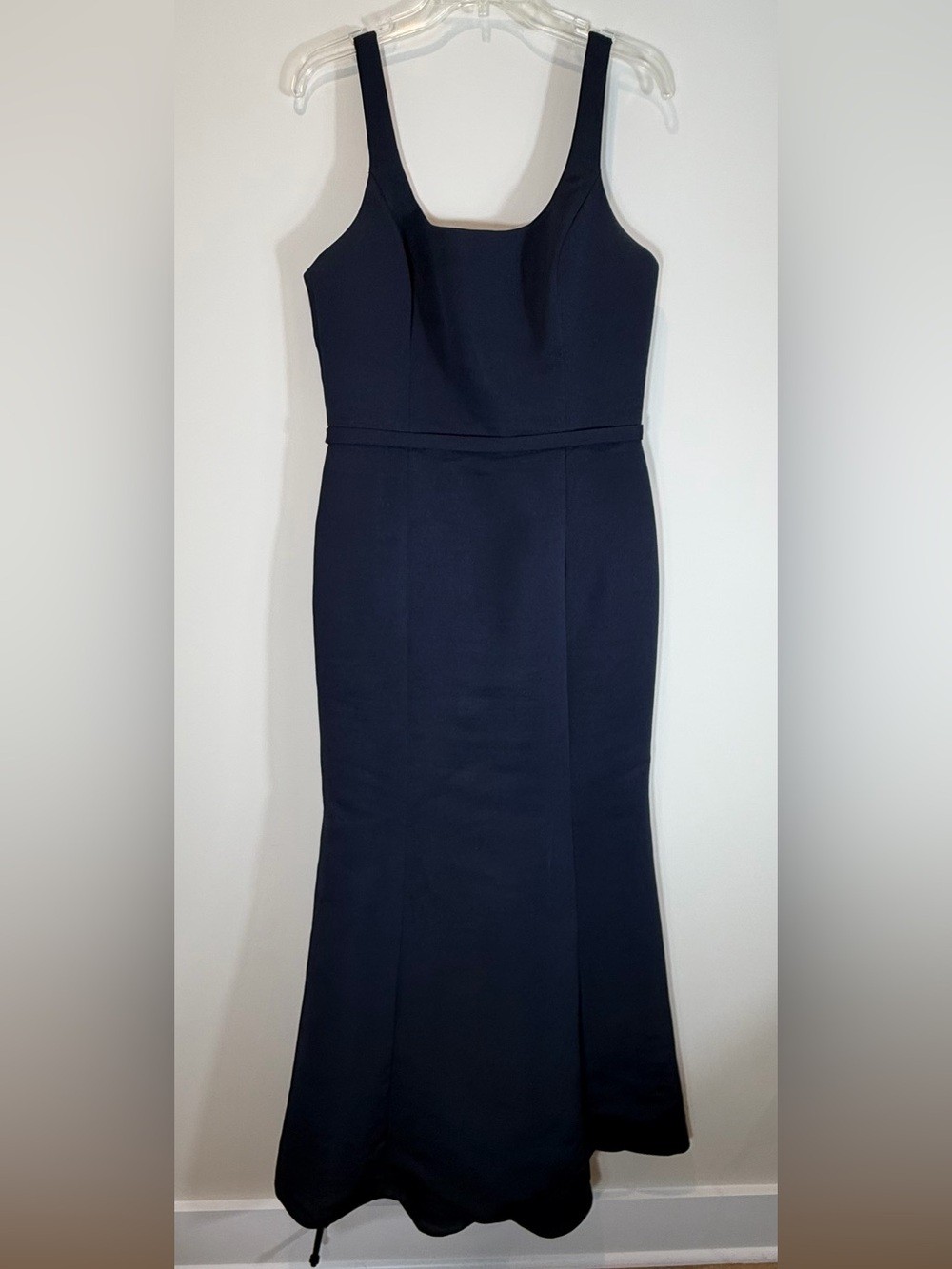 Amsale Navy Floor Length Classic Gown Dress Size 12