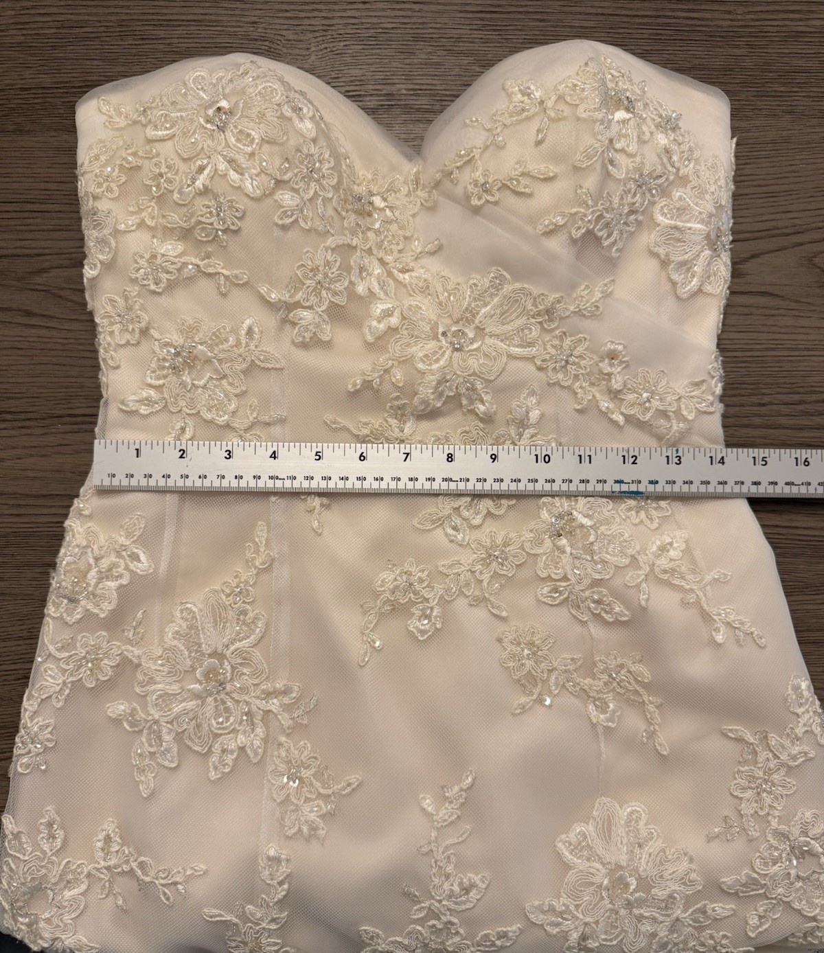 Casablanca Bridal Style# 2022 Wedding Dress Sz 10 Champagne Ivory Lace Gown