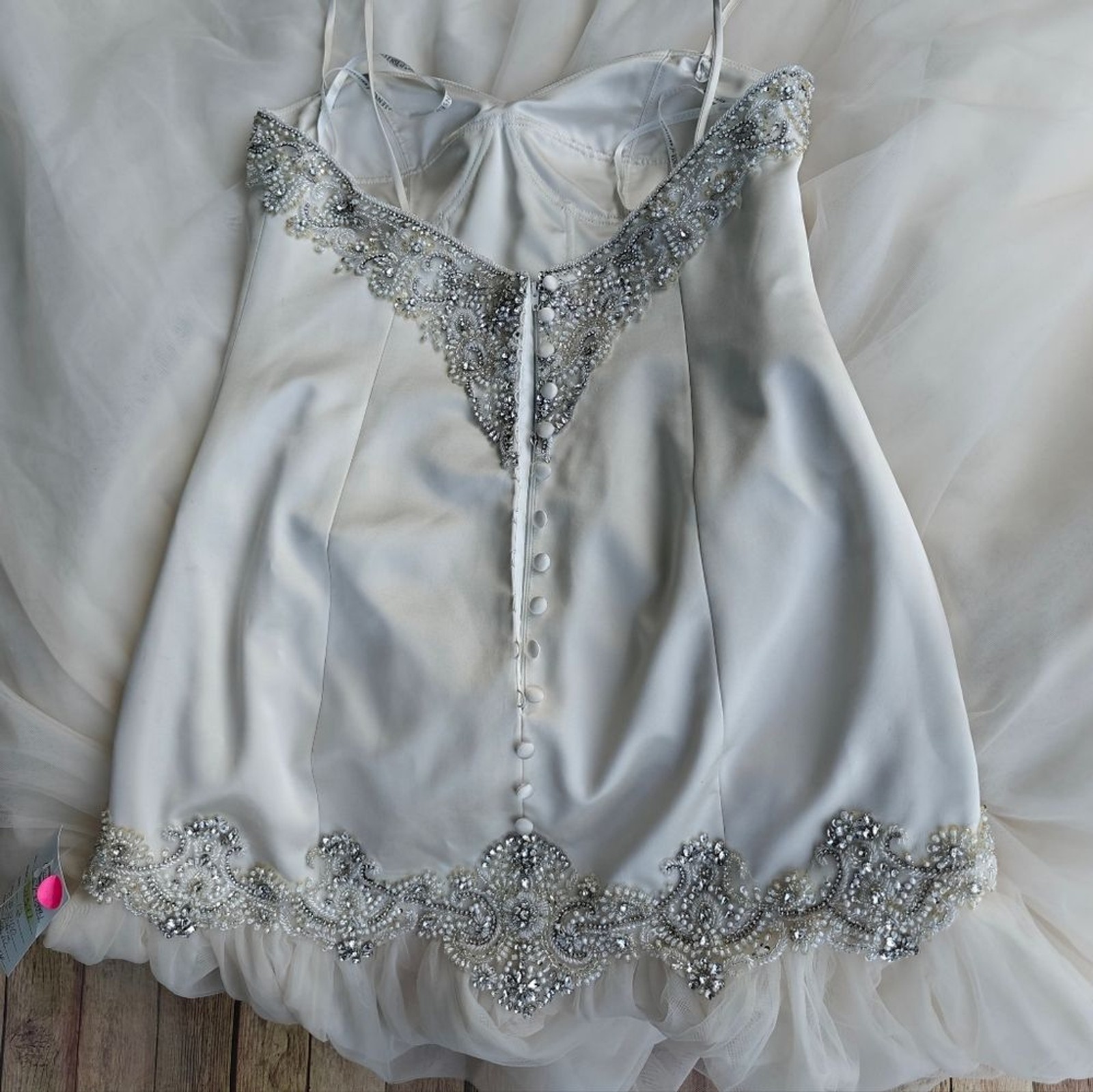 Essence Of Australia Dolce Beaded Wedding Dress Size 12 Oyster Ivory New