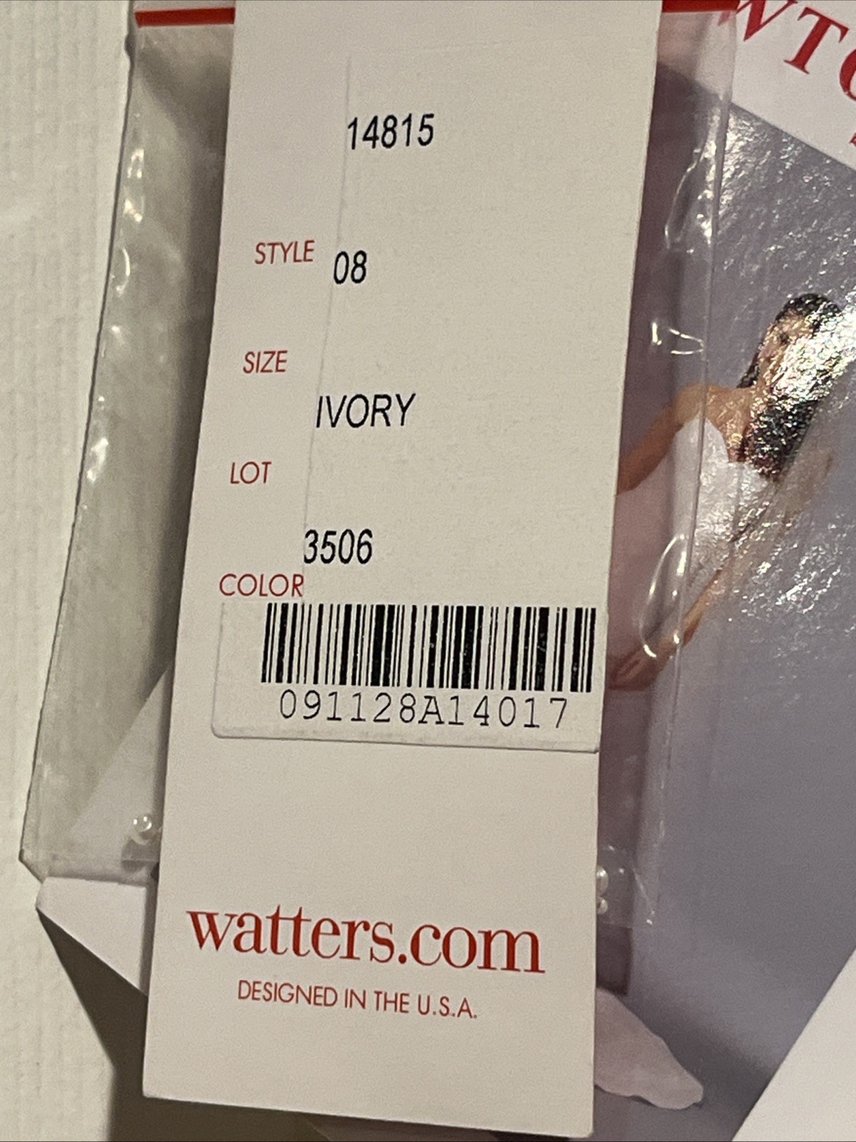 WToo Brides By Watters Strapless Drop Waist Ivory Wedding Dress, Size 8 New!