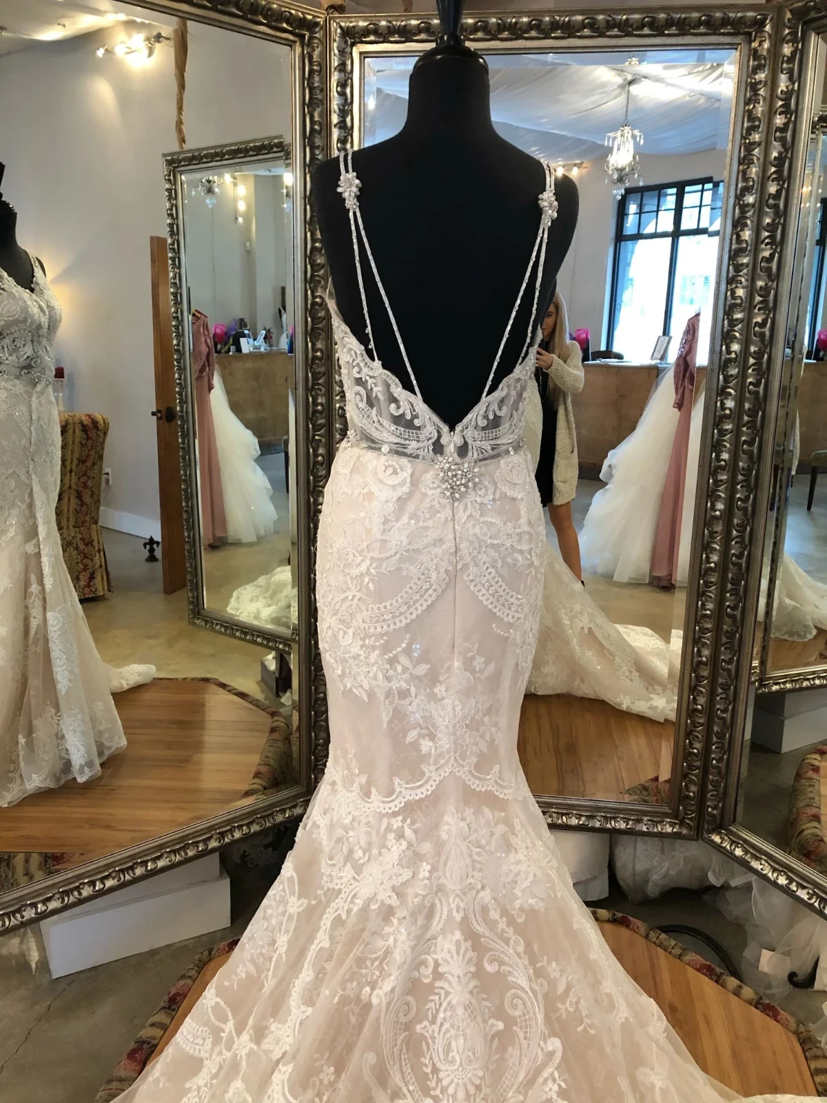 Eve of Milady 1612 Wedding Dress 6 Ball Gown Ivory Fit & Flare Lace $4,589 NEW