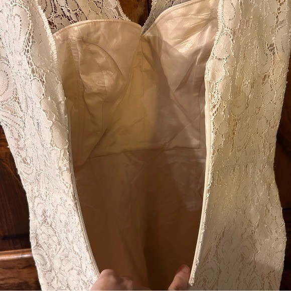 Encore by Watters Occasion Dress Size 10 Ivory Lace Vintage Bridal-Inspired