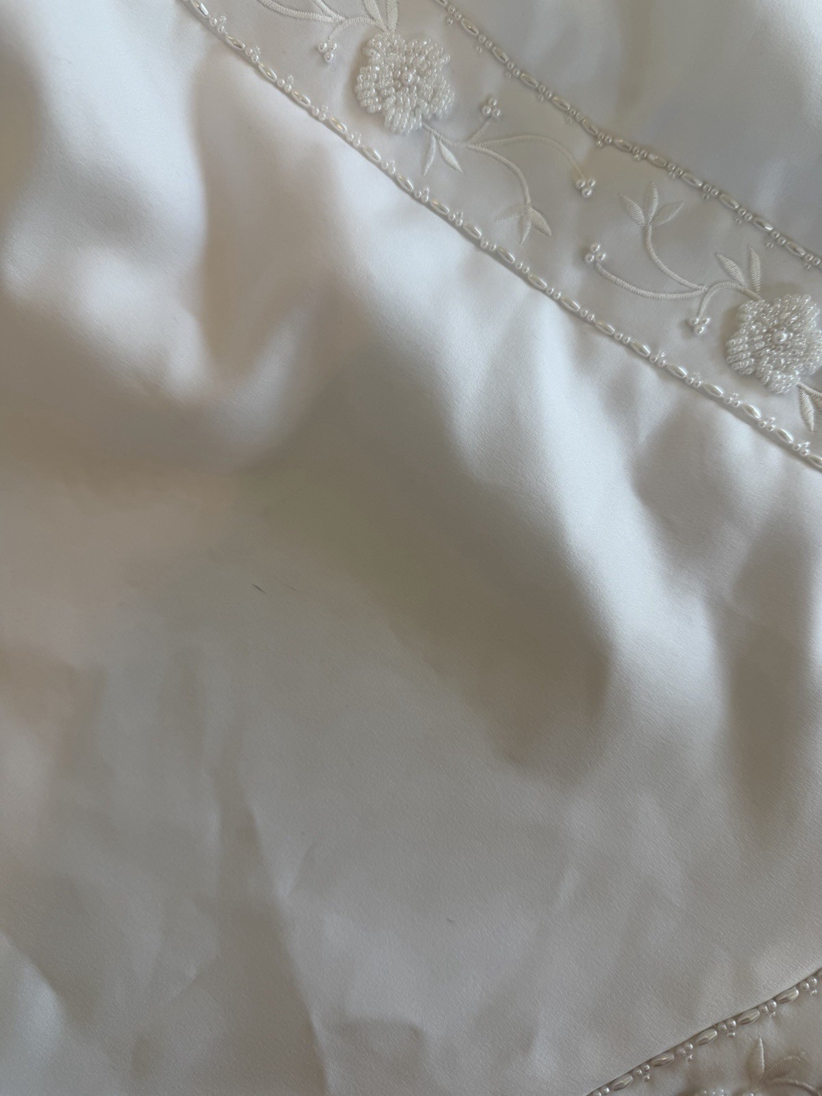 Alfred Angelo Beaded Ivory Wedding Dress Size 6 Size 8 Vintage 2000s A-Line