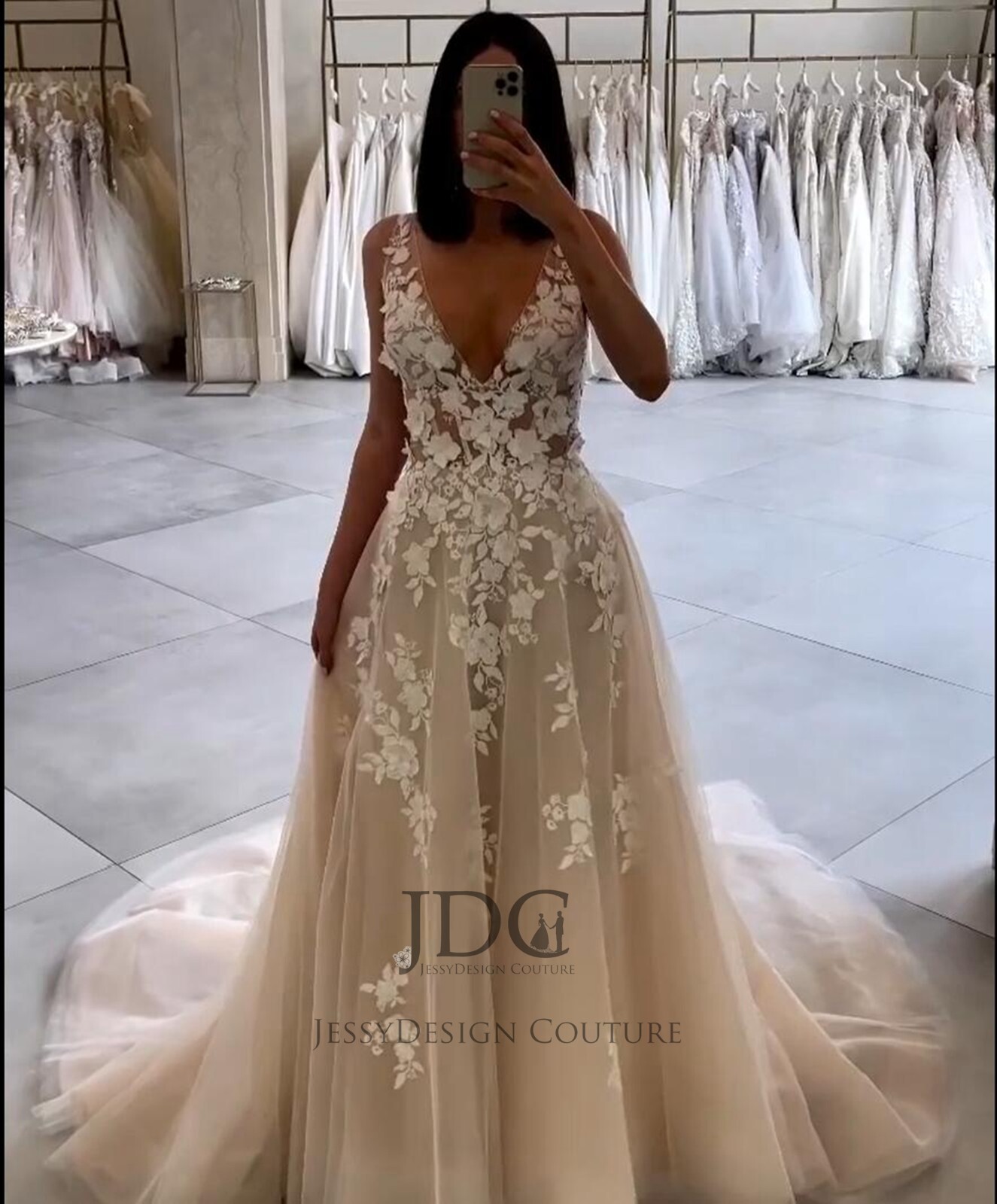 Wedding Dress Bridal Gown Champagne Custom made 4 6 8 10 12 14 16 18 20 22 Plus