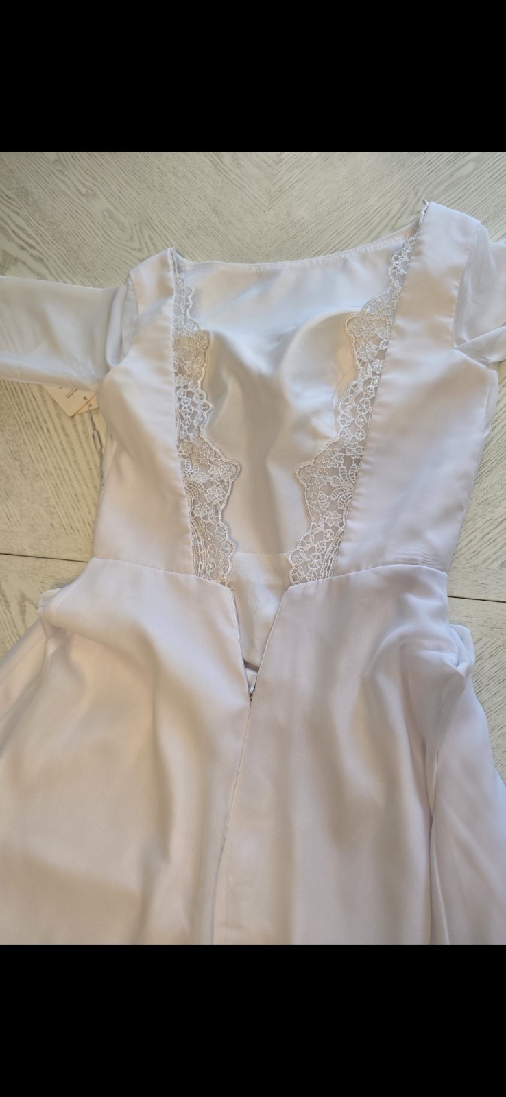 Bridal Dress Wedding Brand Is Mingdas Dress White**Size Measurements In Photos**