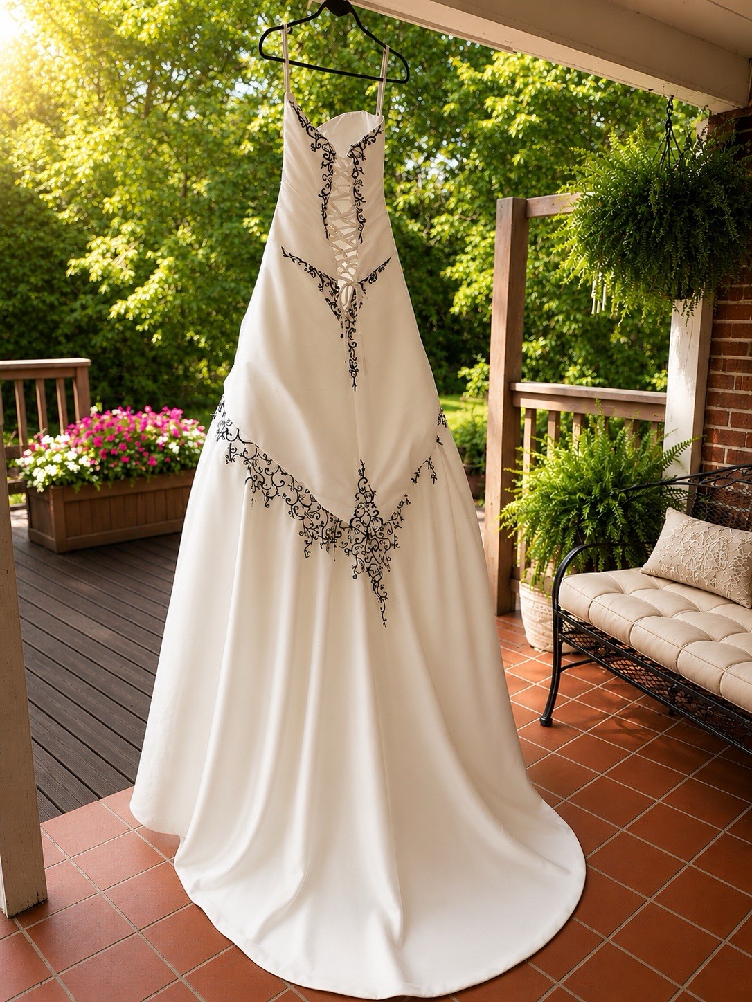 NWT Sophia Tolli Y1900 Wedding Dress Size 4 Diamond White Black Beaded Gown