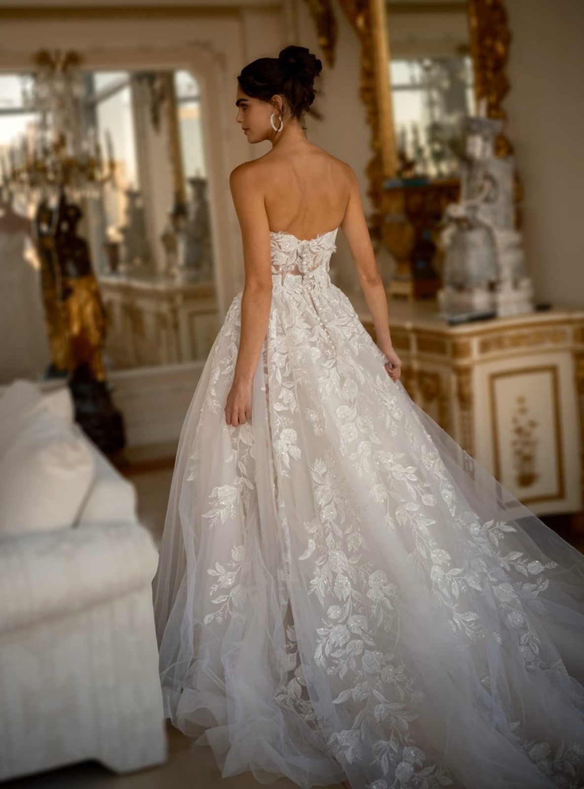Breezy Floral Lace Wedding Dress Wedding Dress 32-60 Ivory Tailored