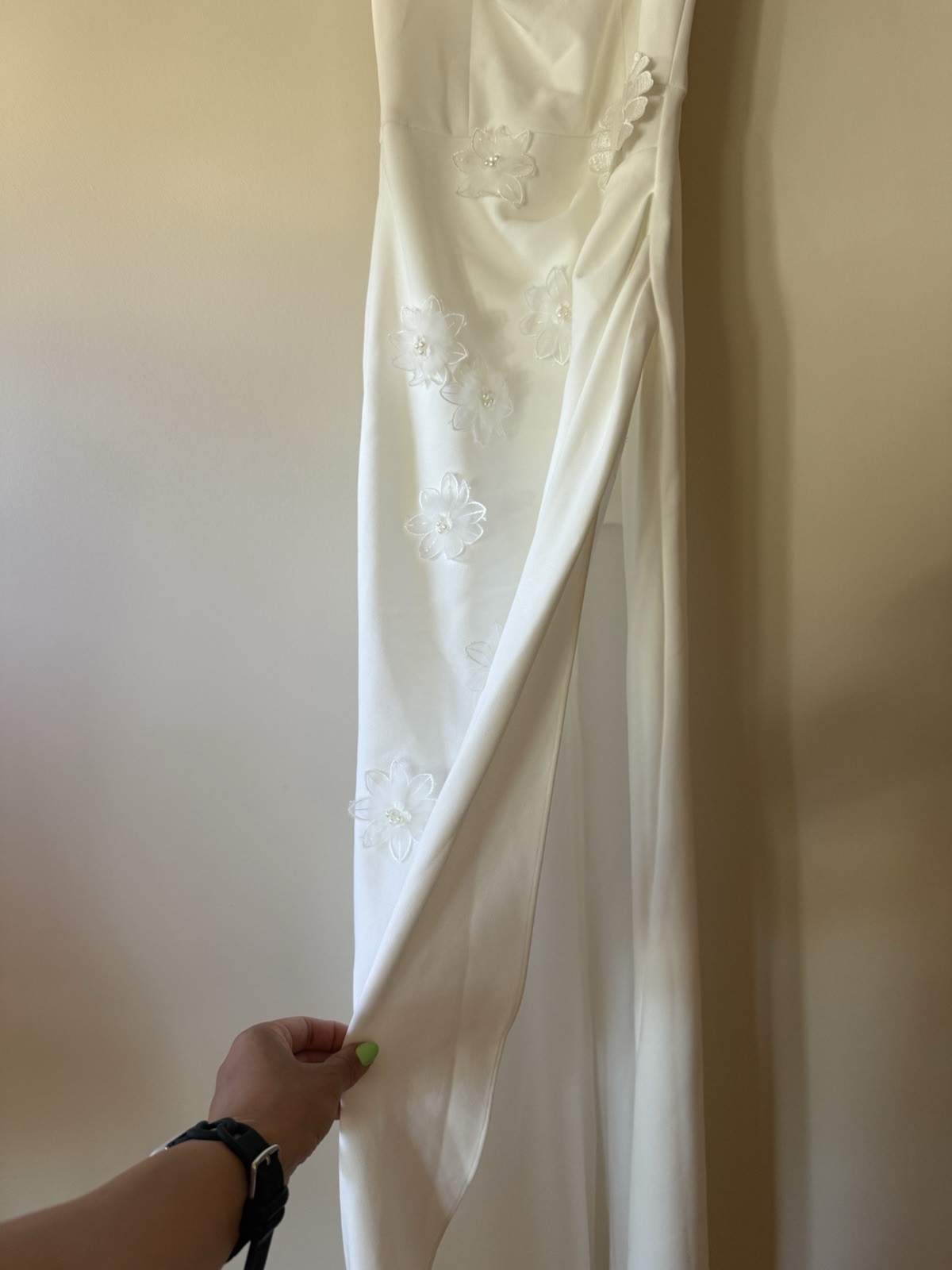 Elliatt Charlotte Gown in Ivory Floral Lace Bride Bridal Women’s Dress Size XXS